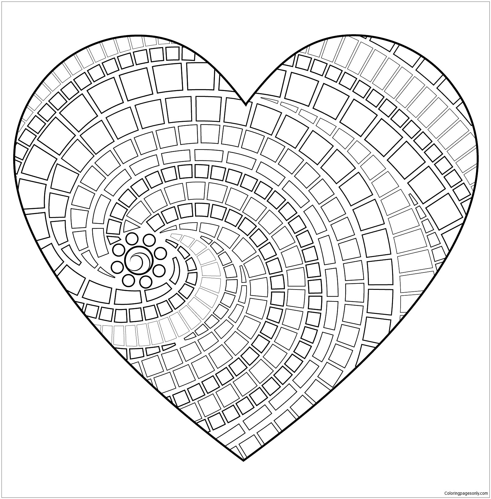 Heart Mandala Coloring Page Free Printable Coloring Pages