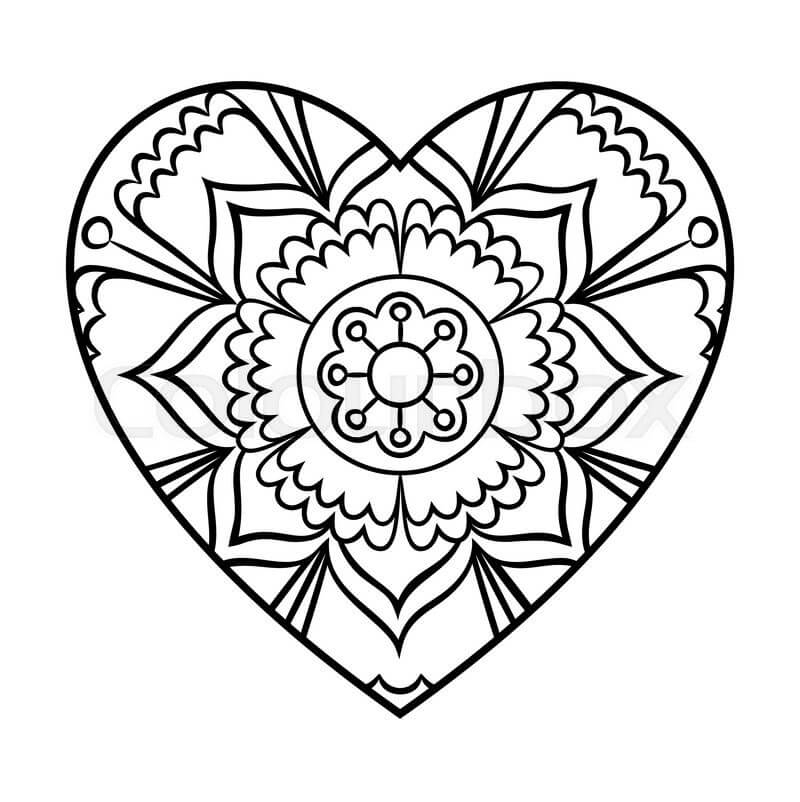 Heart Mandala Coloring Pages Free Printable Coloring Pages For Kids