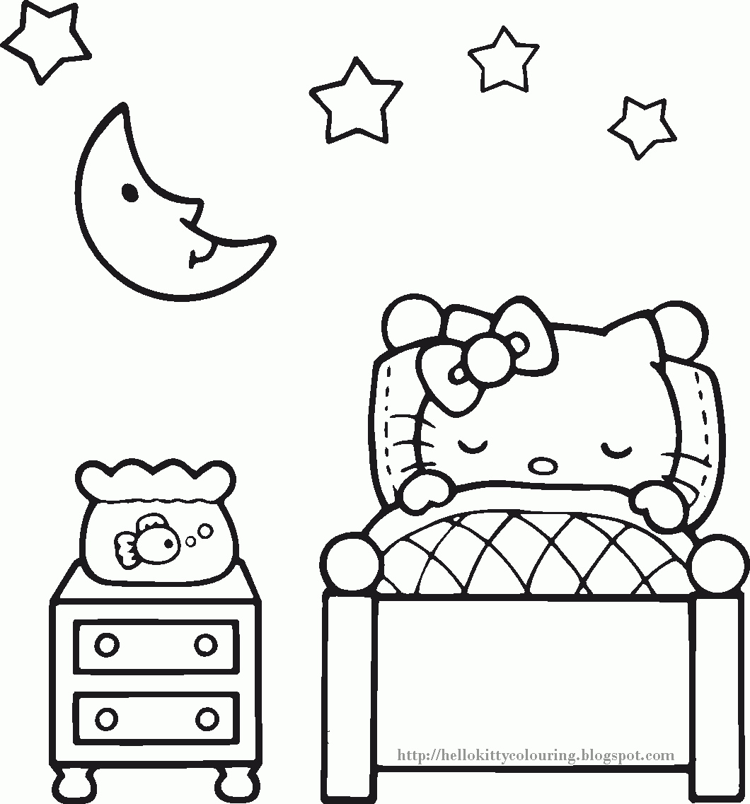 Kitty Printable Coloring Pages