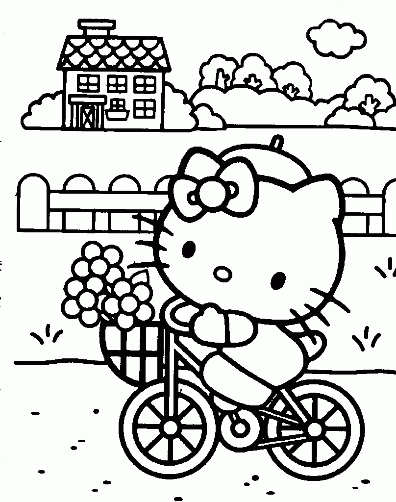 Printable Hello Kitty Coloring Pages