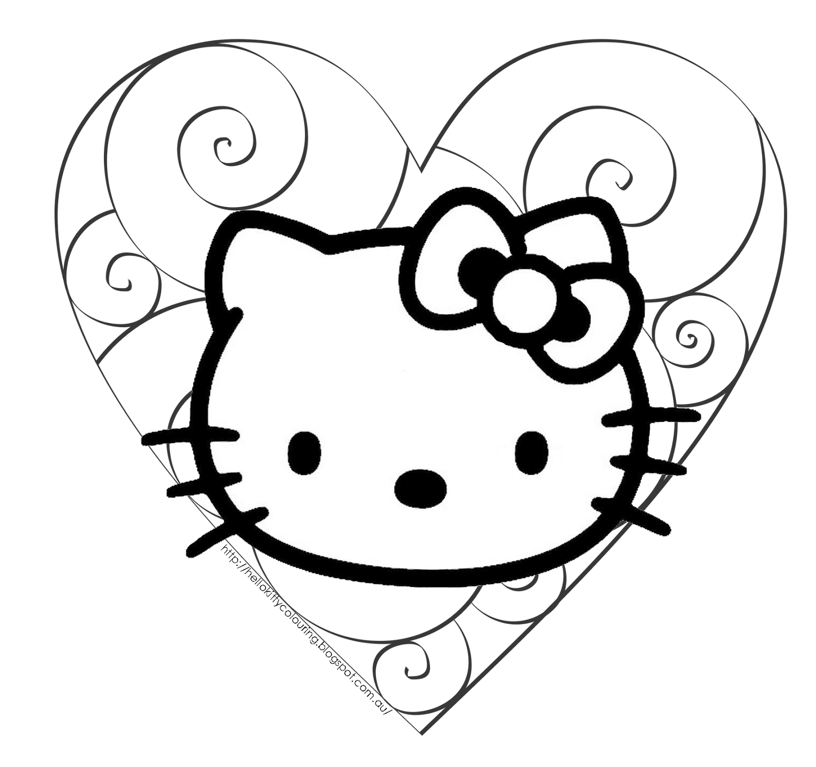 HELLO KITTY COLORING PAGES