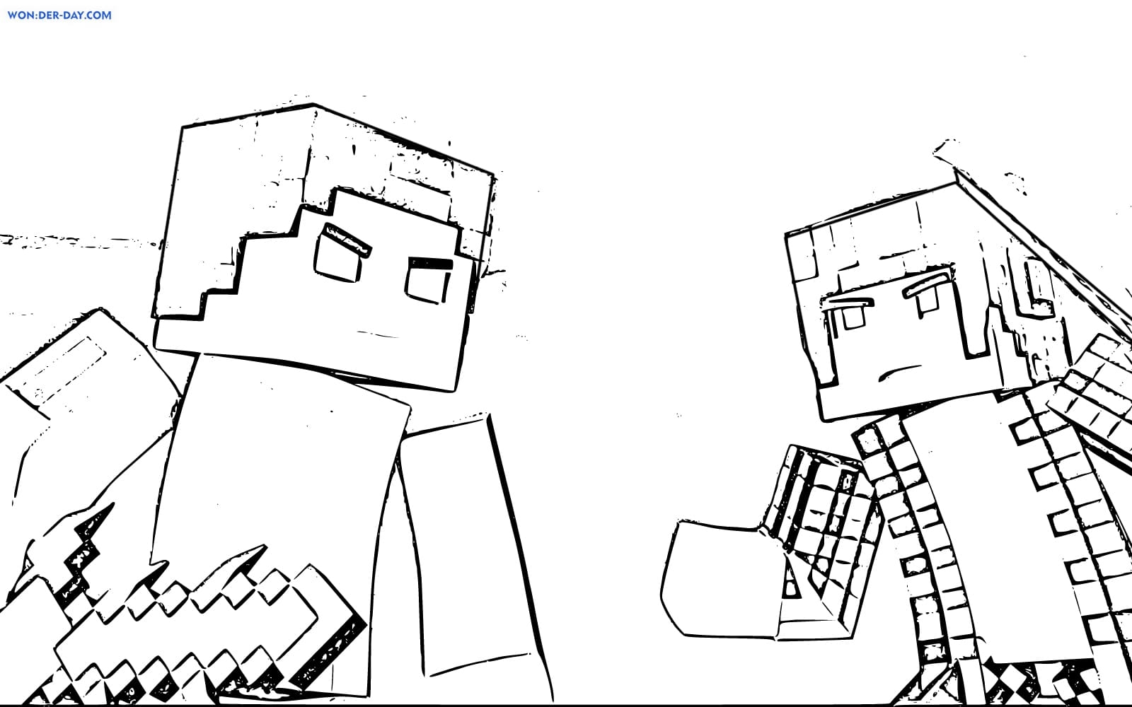 Herobrine Minecraft Coloring Pages WONDER DAY Coloring Pages For Children And Adults