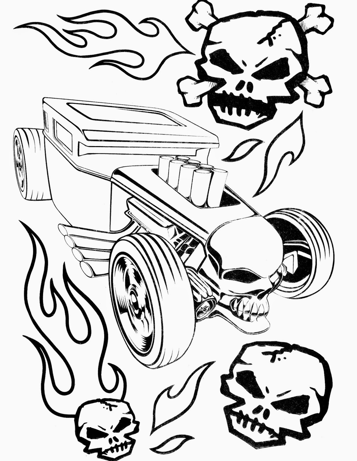 Hot Wheels Racing League Hot Wheels Coloring Pages Set 4