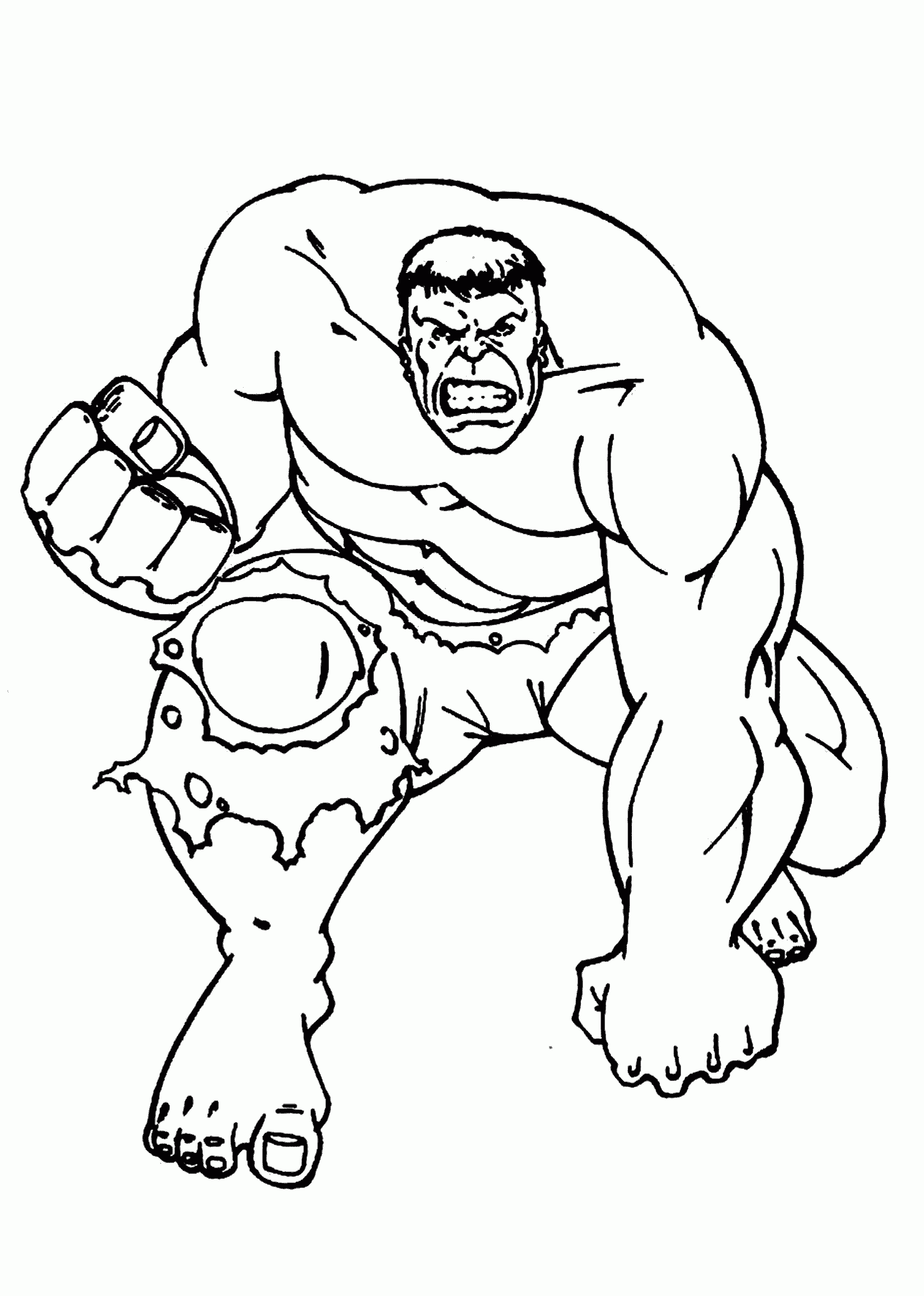 Printable Hulk Coloring Pages
