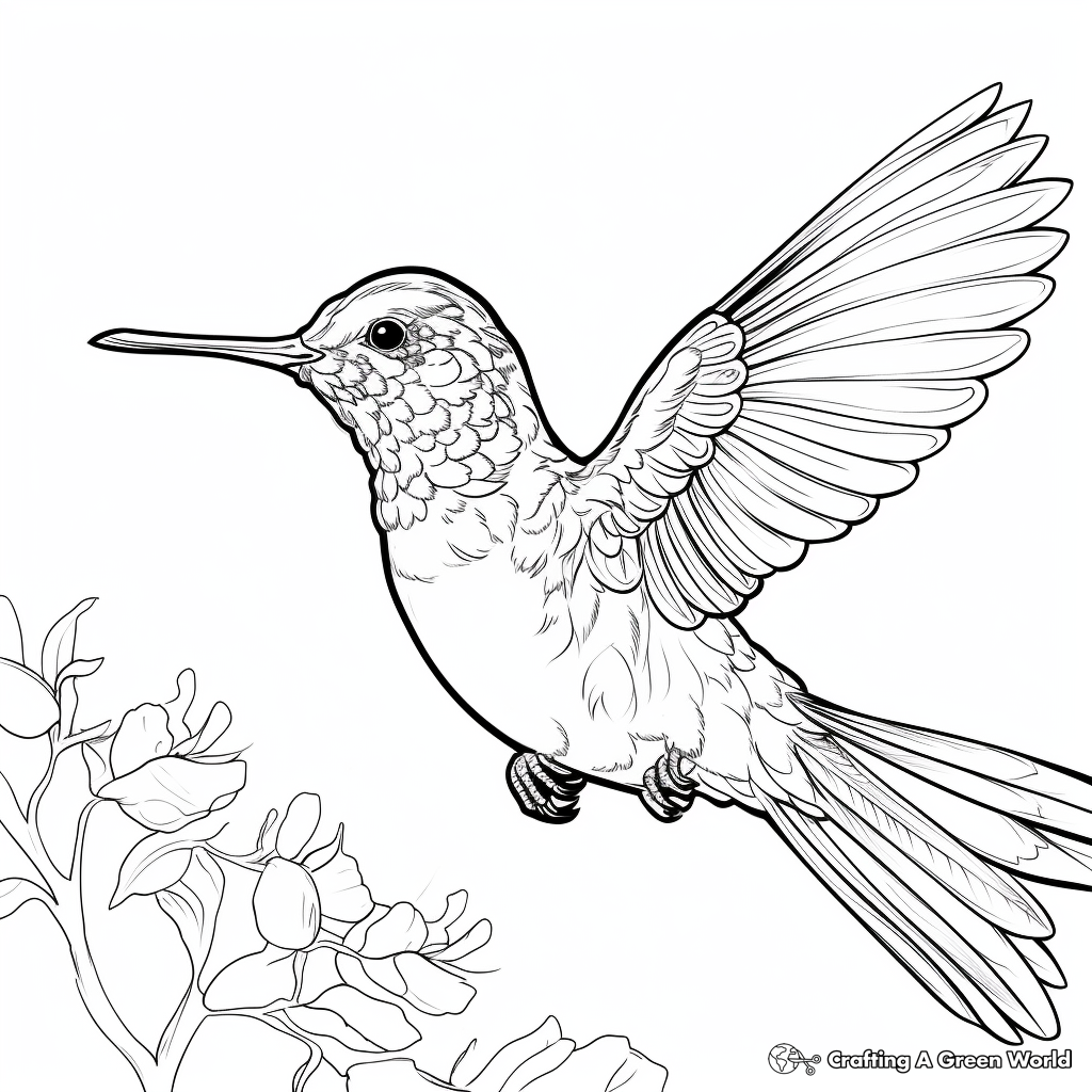 Hummingbird Coloring Pages Free Printable