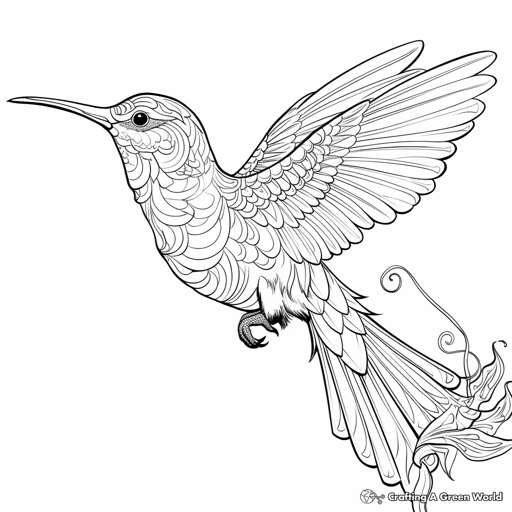 Hummingbird Coloring Pages Free Printable
