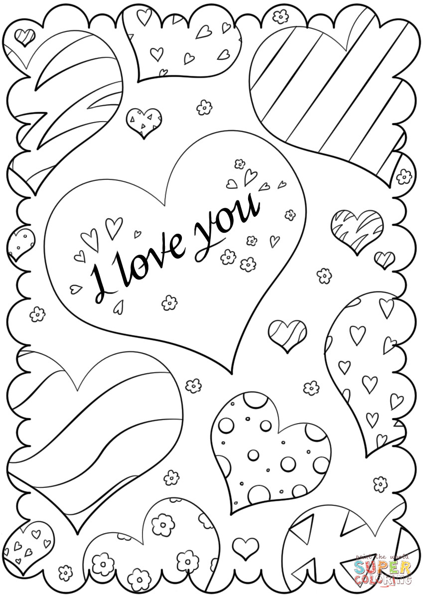 I Love You Coloring Pages For Adults At GetColorings Free Printable Colorings Pages To