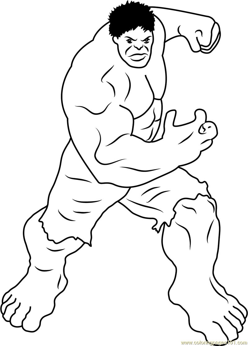 Printable Coloring Pages The Hulk