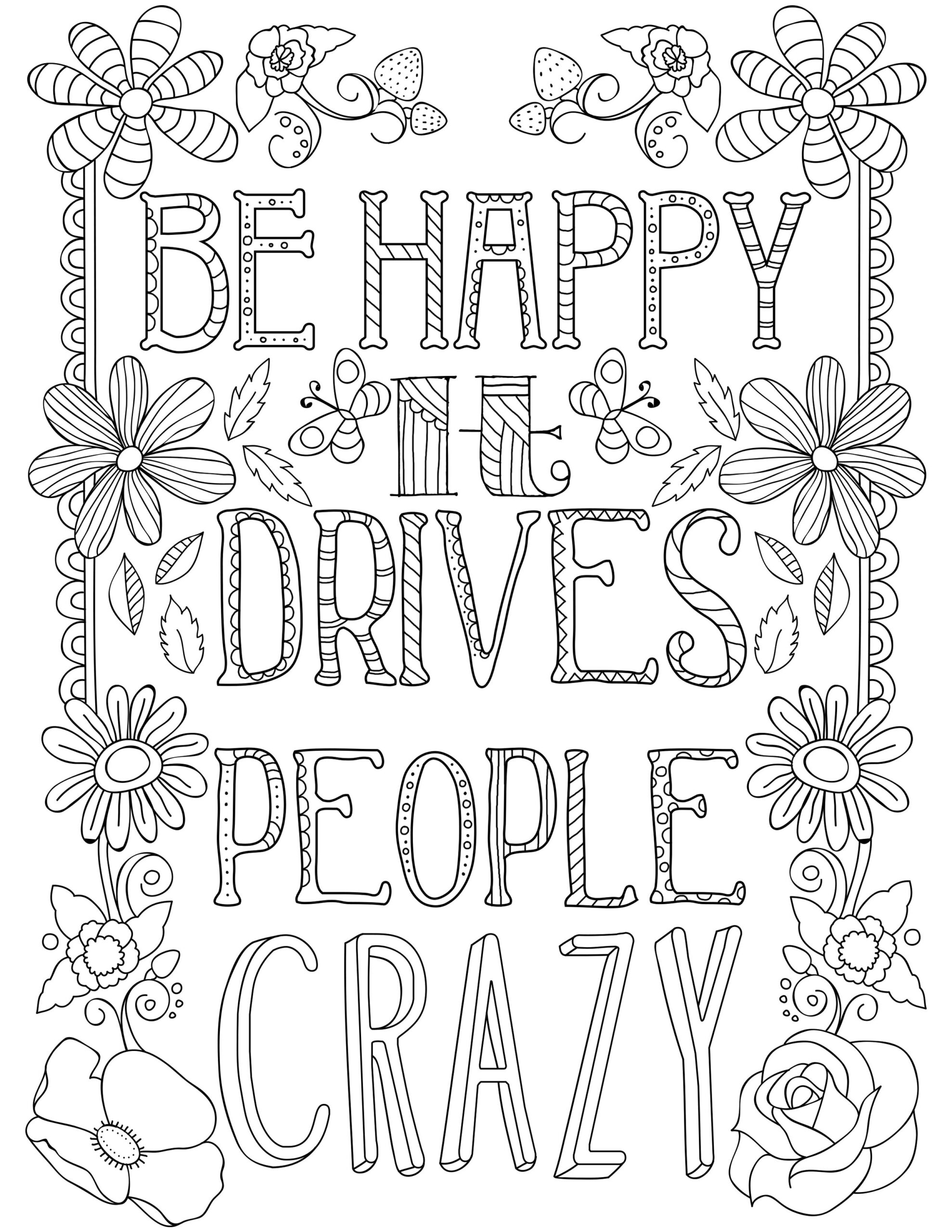 Inspirational Quotes Coloring Pages Printable