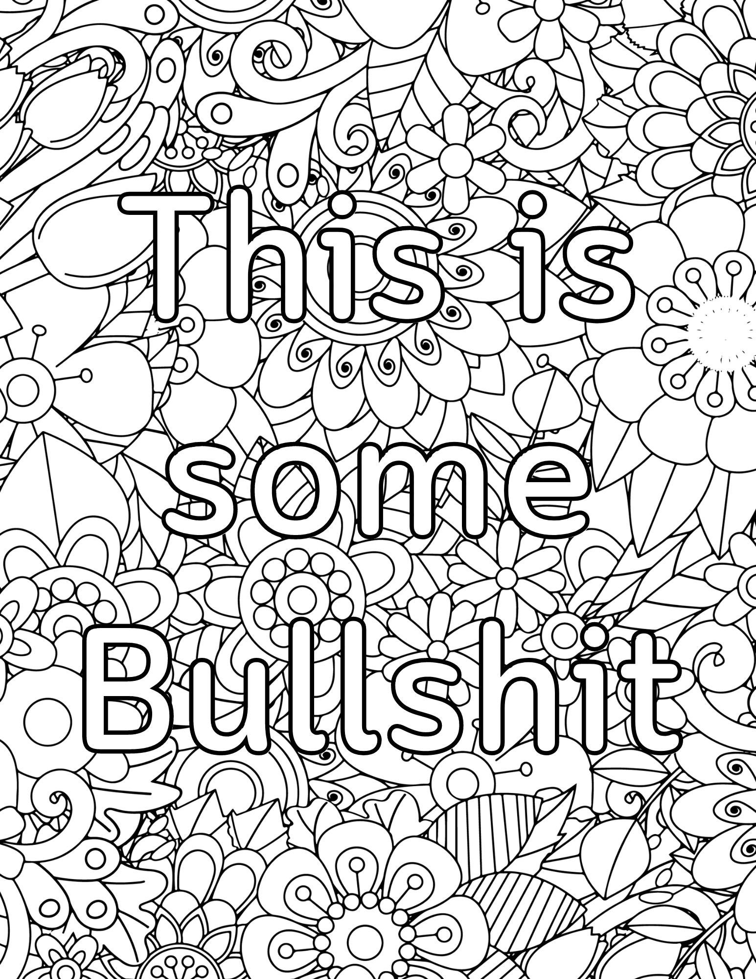 Instant Download 20 Pages Adult Offensive Coloring Pages Digital Download Insults High