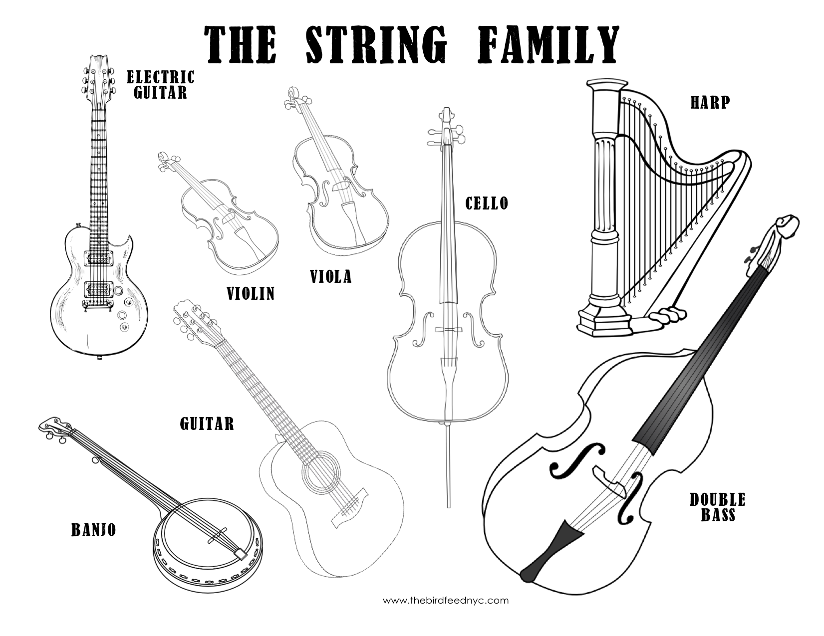 Instrument Coloring Pages To Download And Print For Free