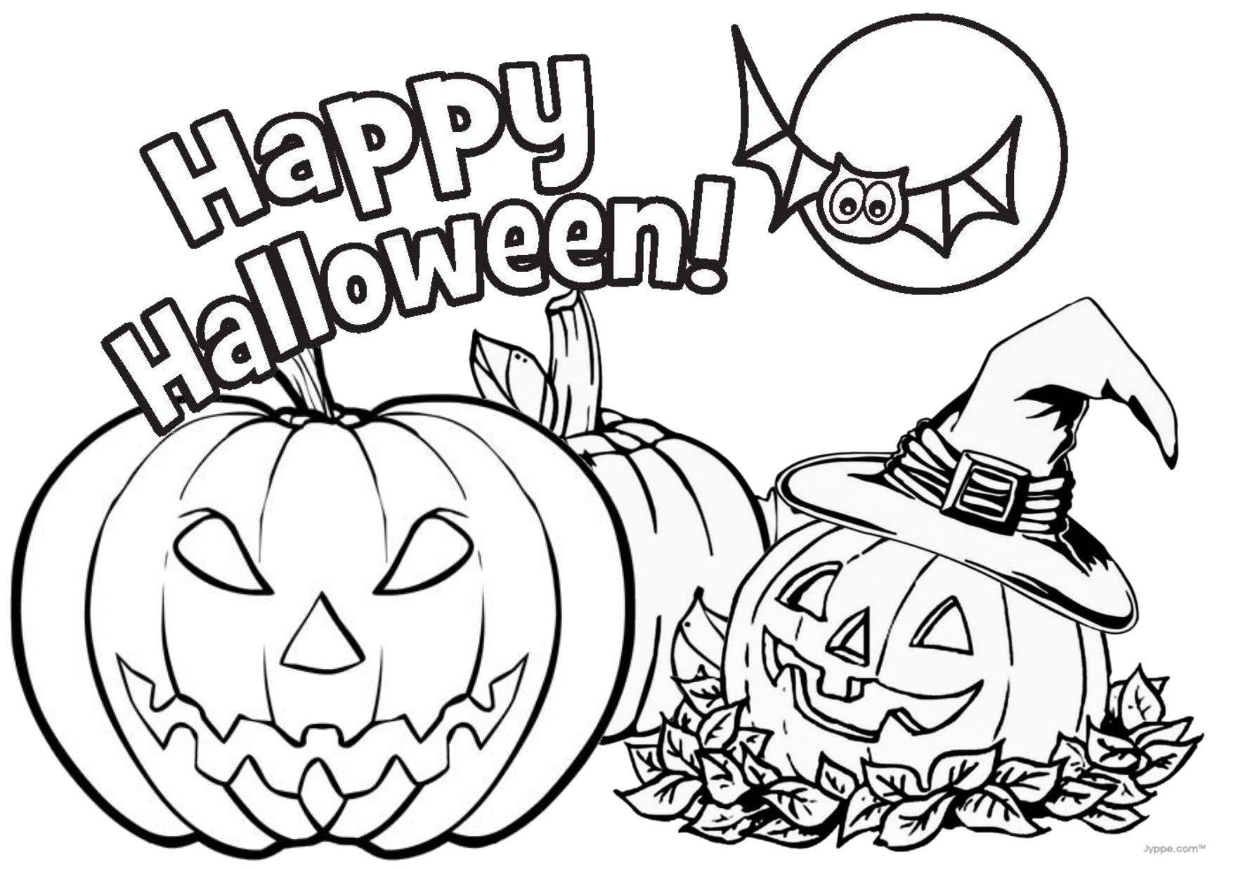 Jack O Lantern Pumpkins Halloween Free Printable Coloring Pages TSgos