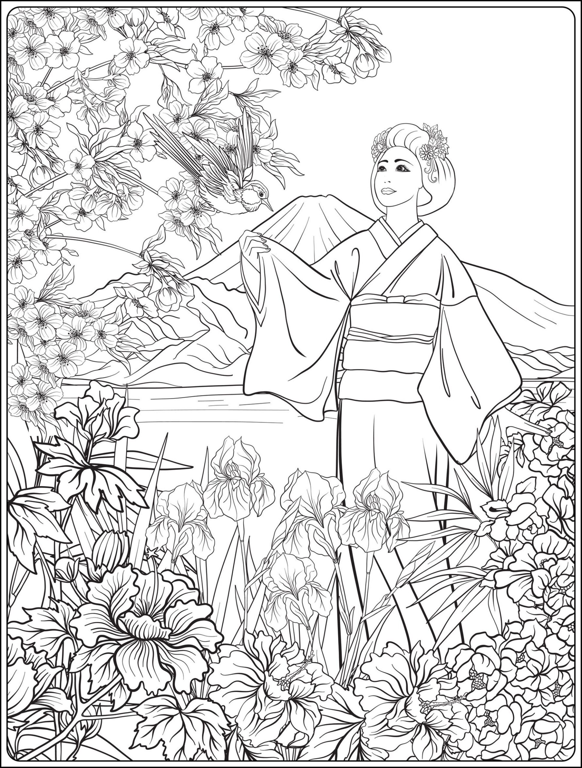 Japan Coloring Sheets