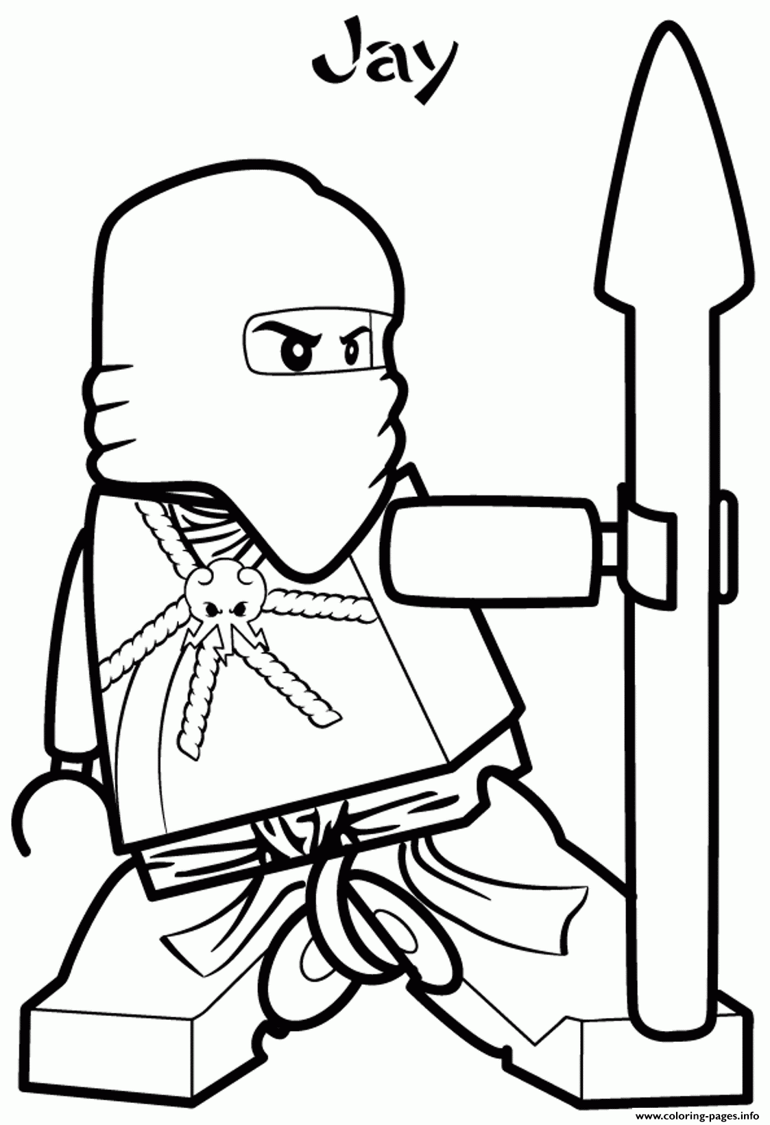 Jay Ninjago Sc85e Coloring Pages Printable