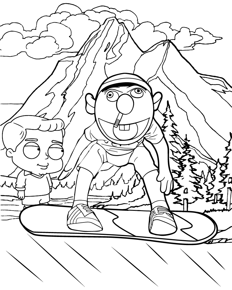Jeffy Coloring Page Coloring Page