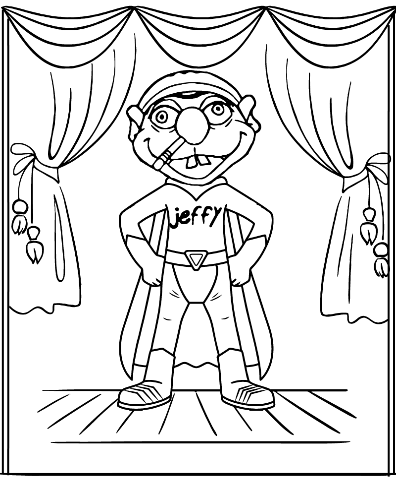 Jeffy From SuperMarioLogan Coloring Page