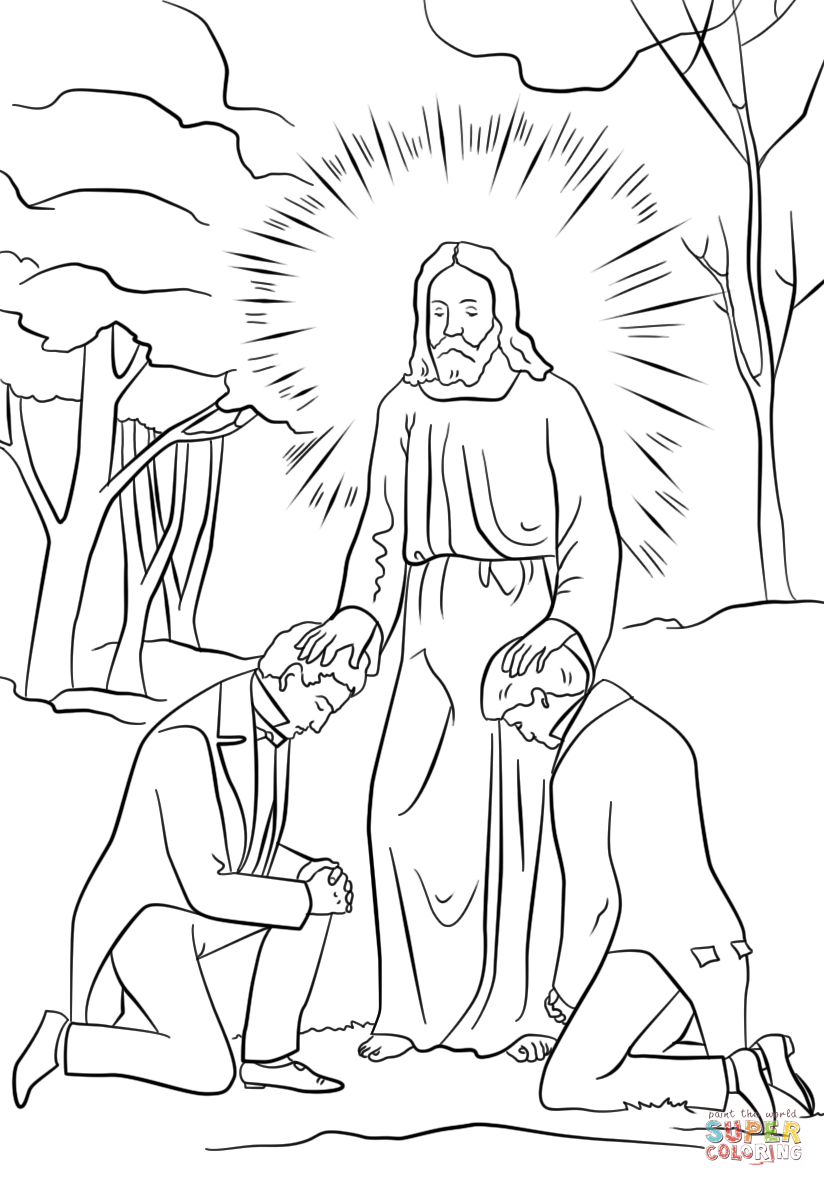 Joseph Smith Printable Coloring Page Book First Vision Page Adult Coloring Home