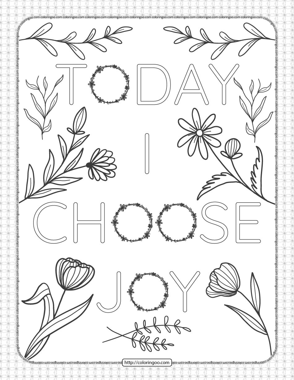 Free Printable Joy Coloring Pages