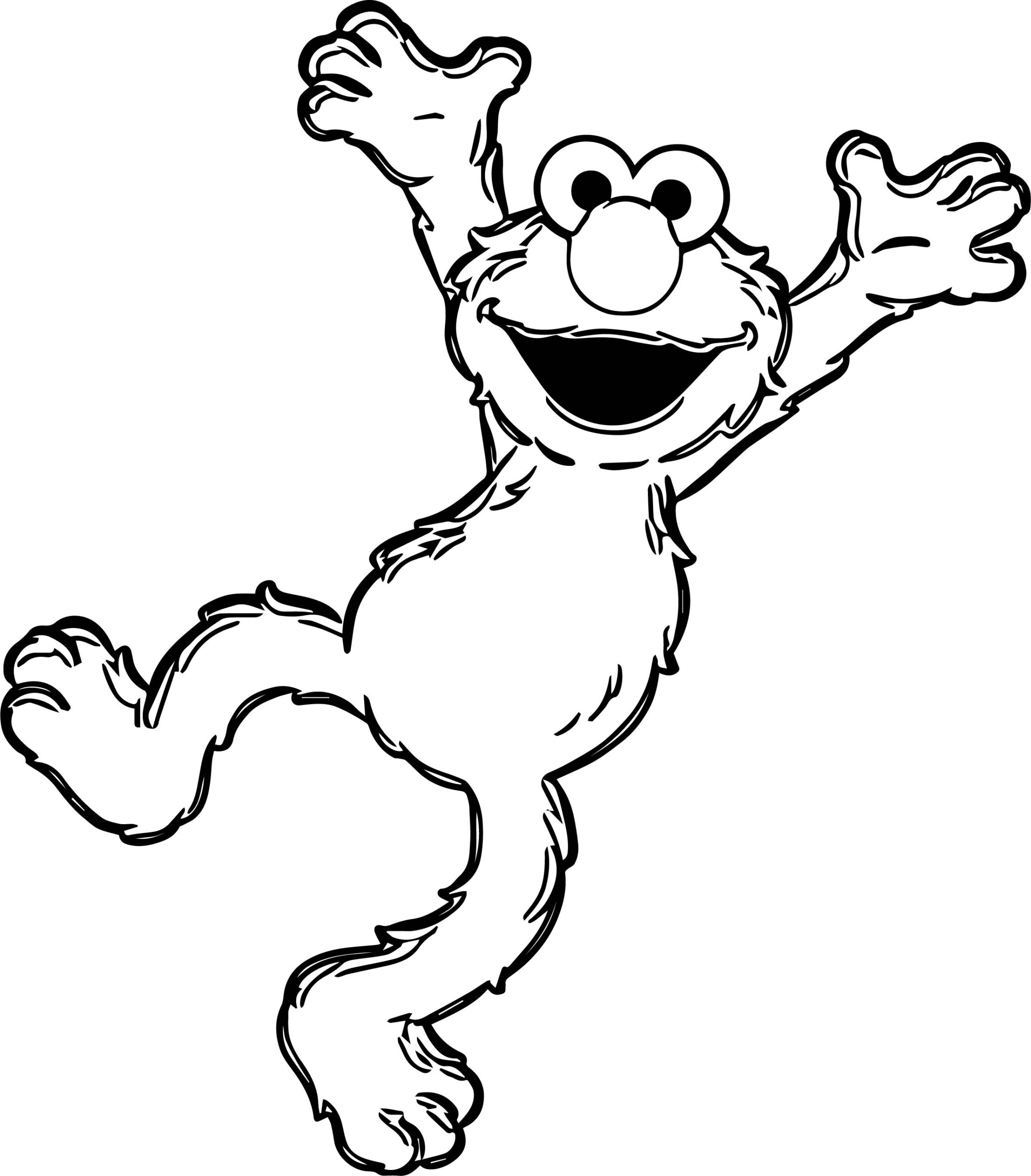 Just Sesame Street Elmo Coloring Page Wecoloringpage