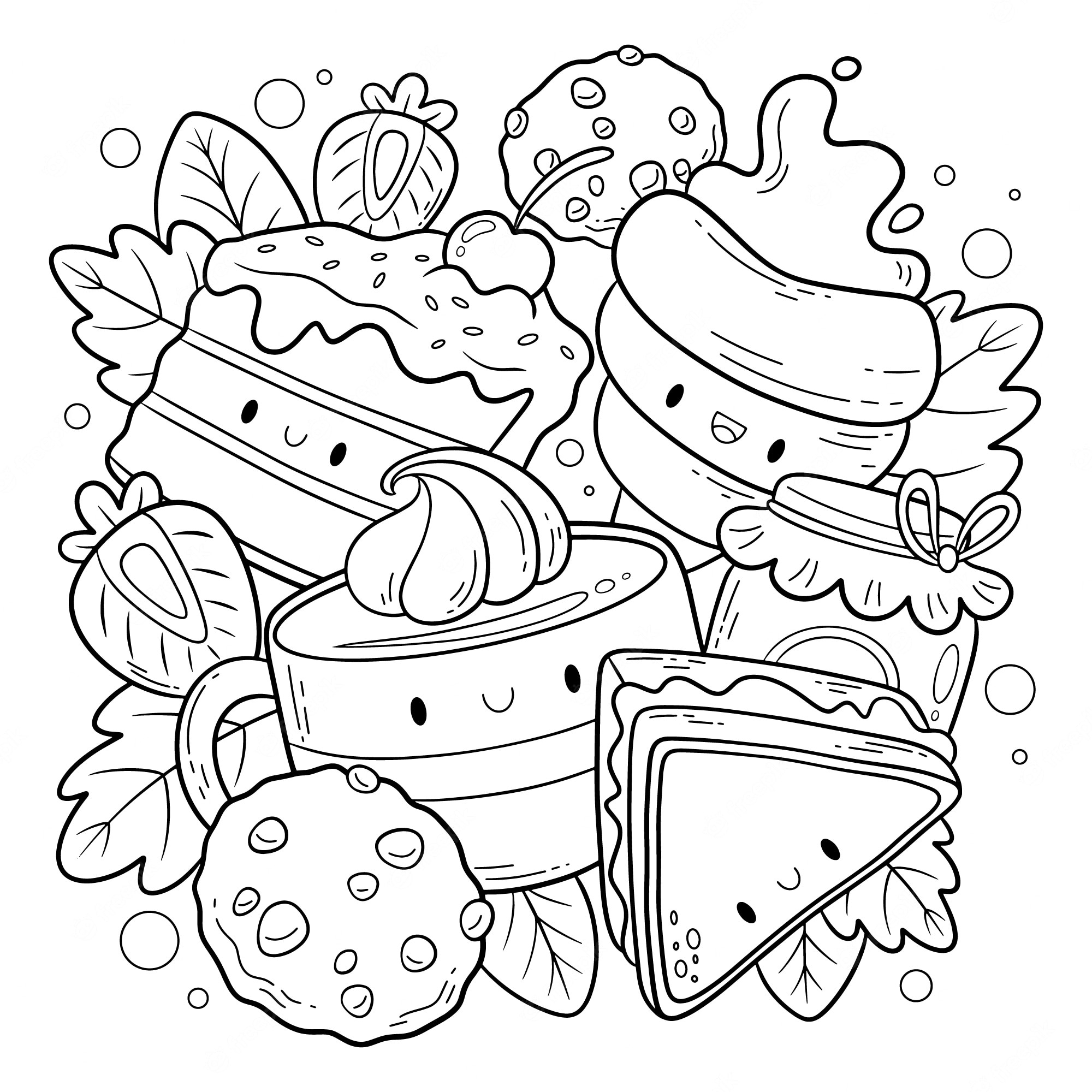 Kawaii Food Coloring Pages Free Printable Coloring Pages Images And Photos Finder