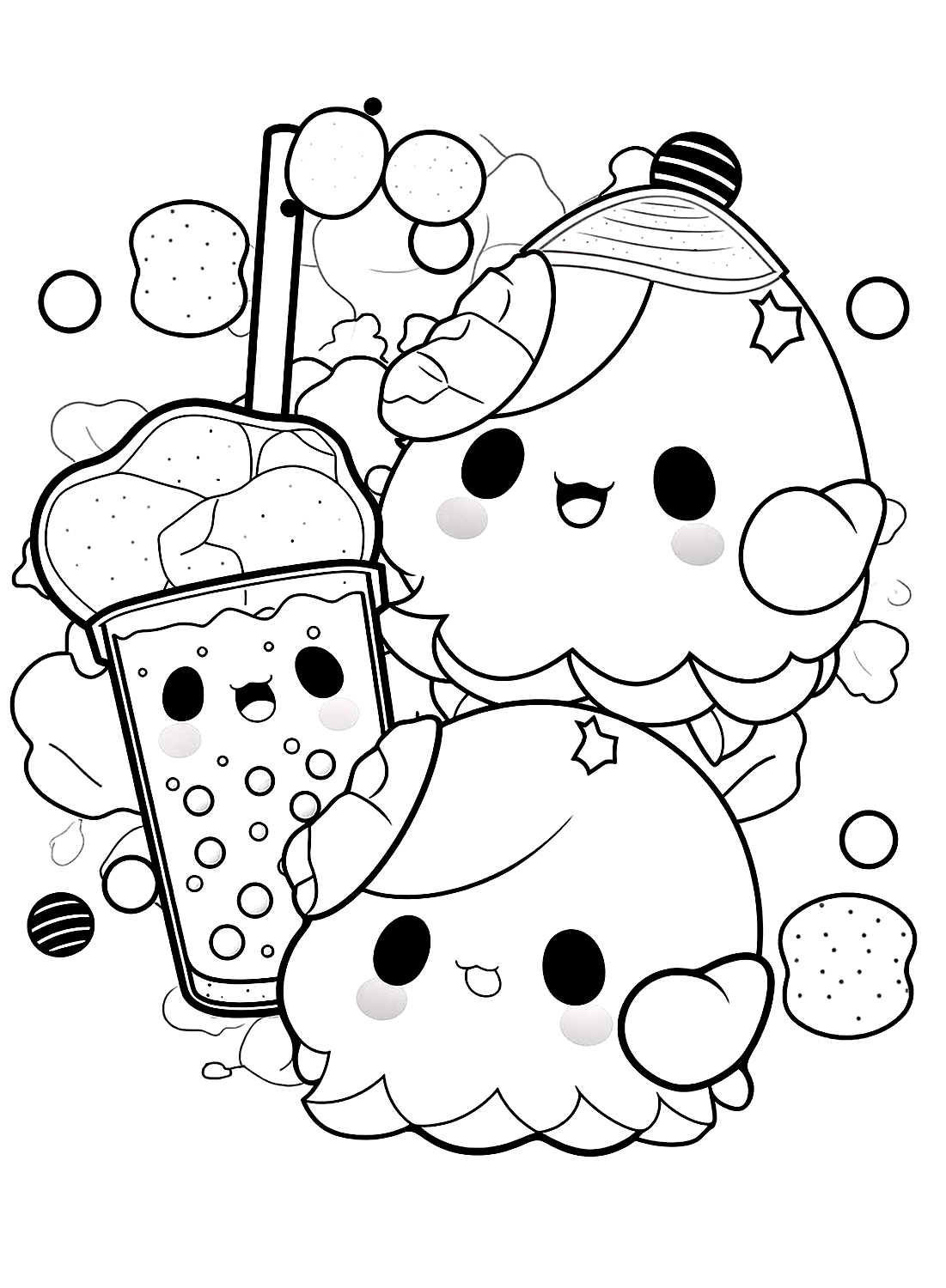 Printable Kawaii Coloring Pages