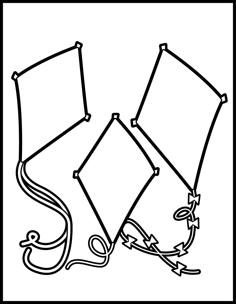 Kites Coloring Pages Printable