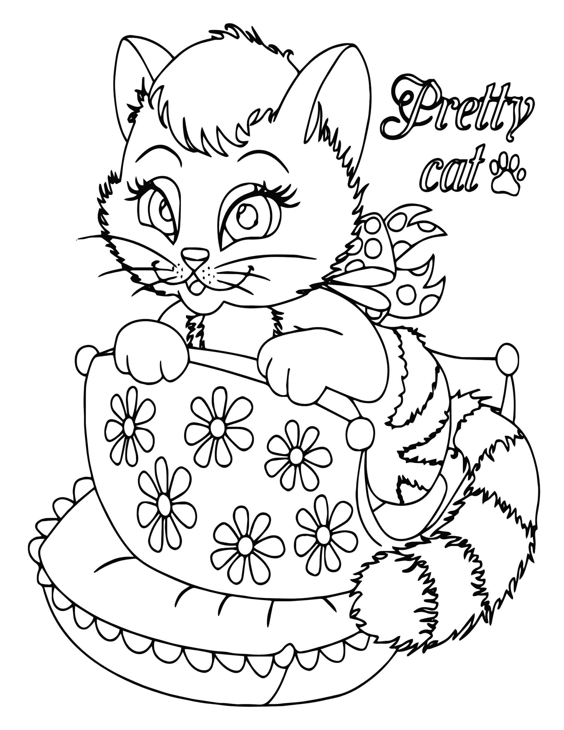 Kitty Coloring Pages Printable