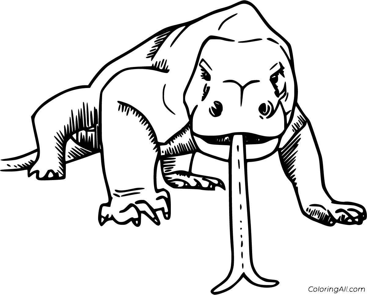 Komodo Dragon Coloring Pages 10 Free Printables ColoringAll