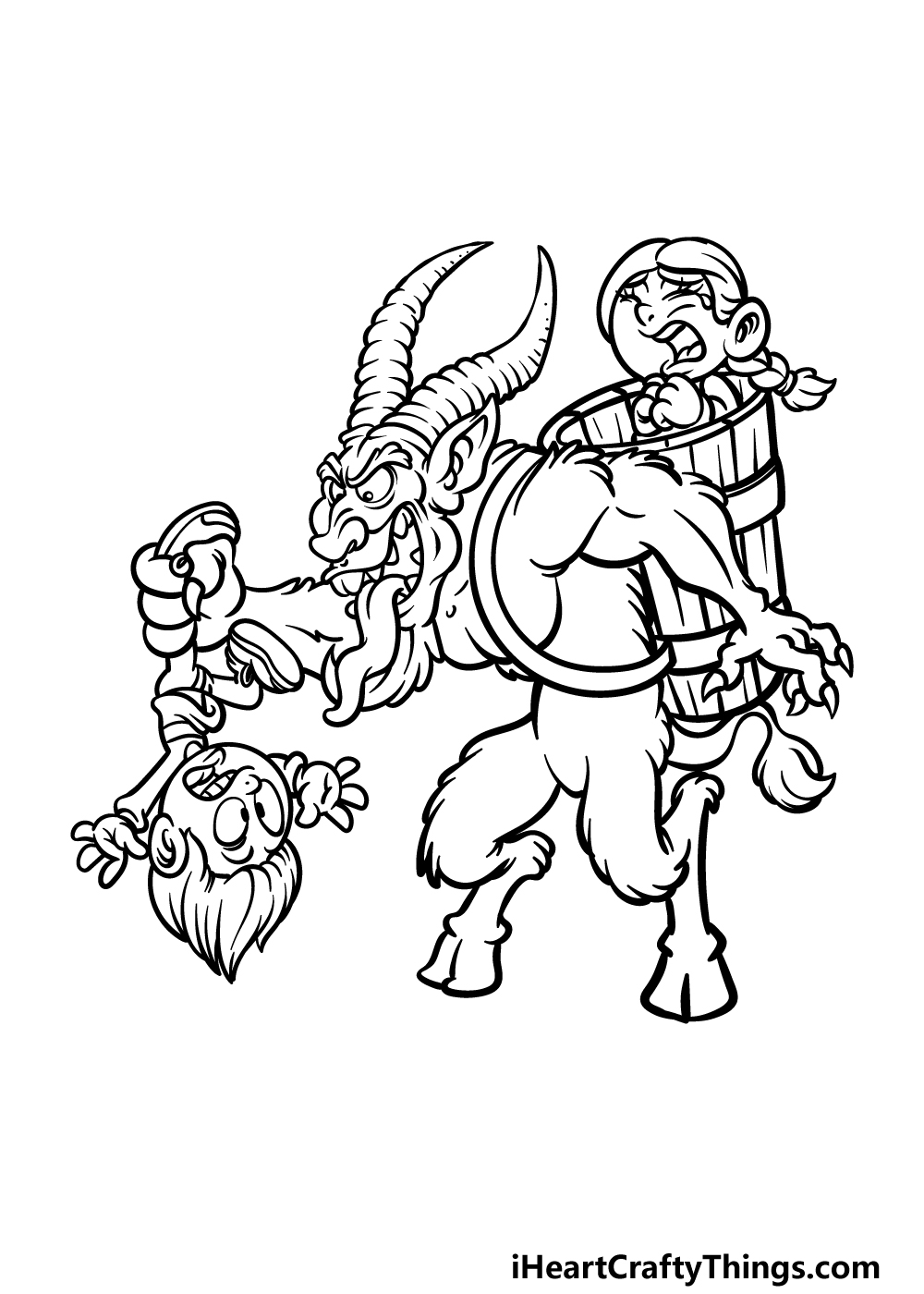 Krampus Printable Coloring Pages