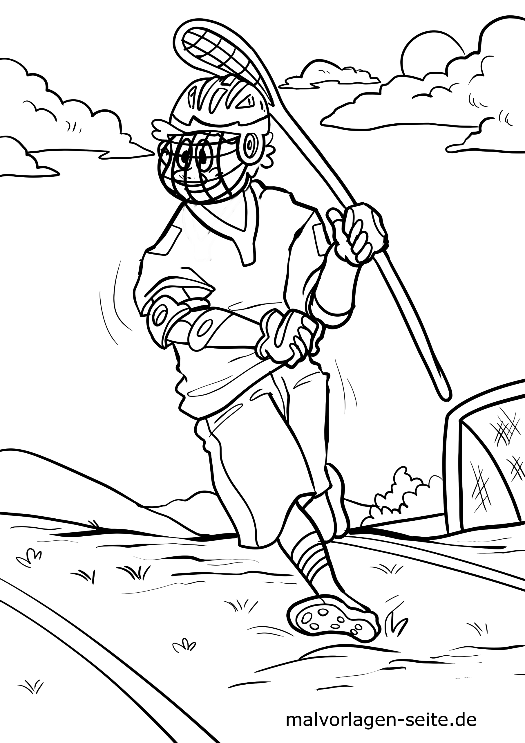 Free Printable Lacrosse Coloring Pages