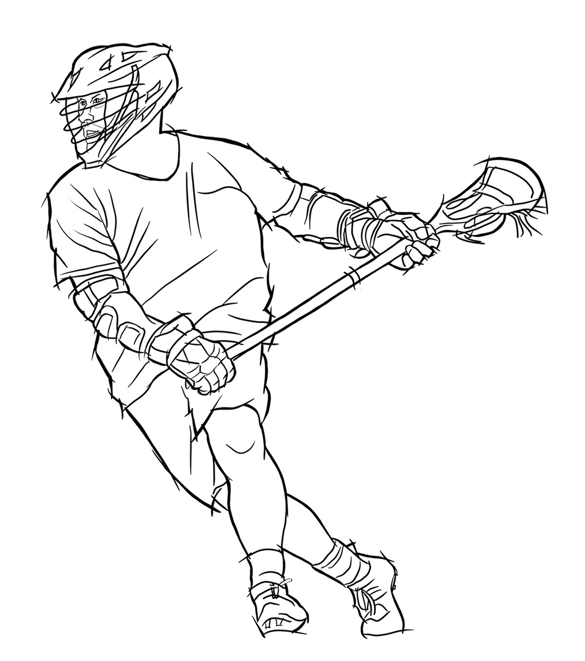 Lacrosse Coloring Pages Pdf Free Printable Coloringfolder