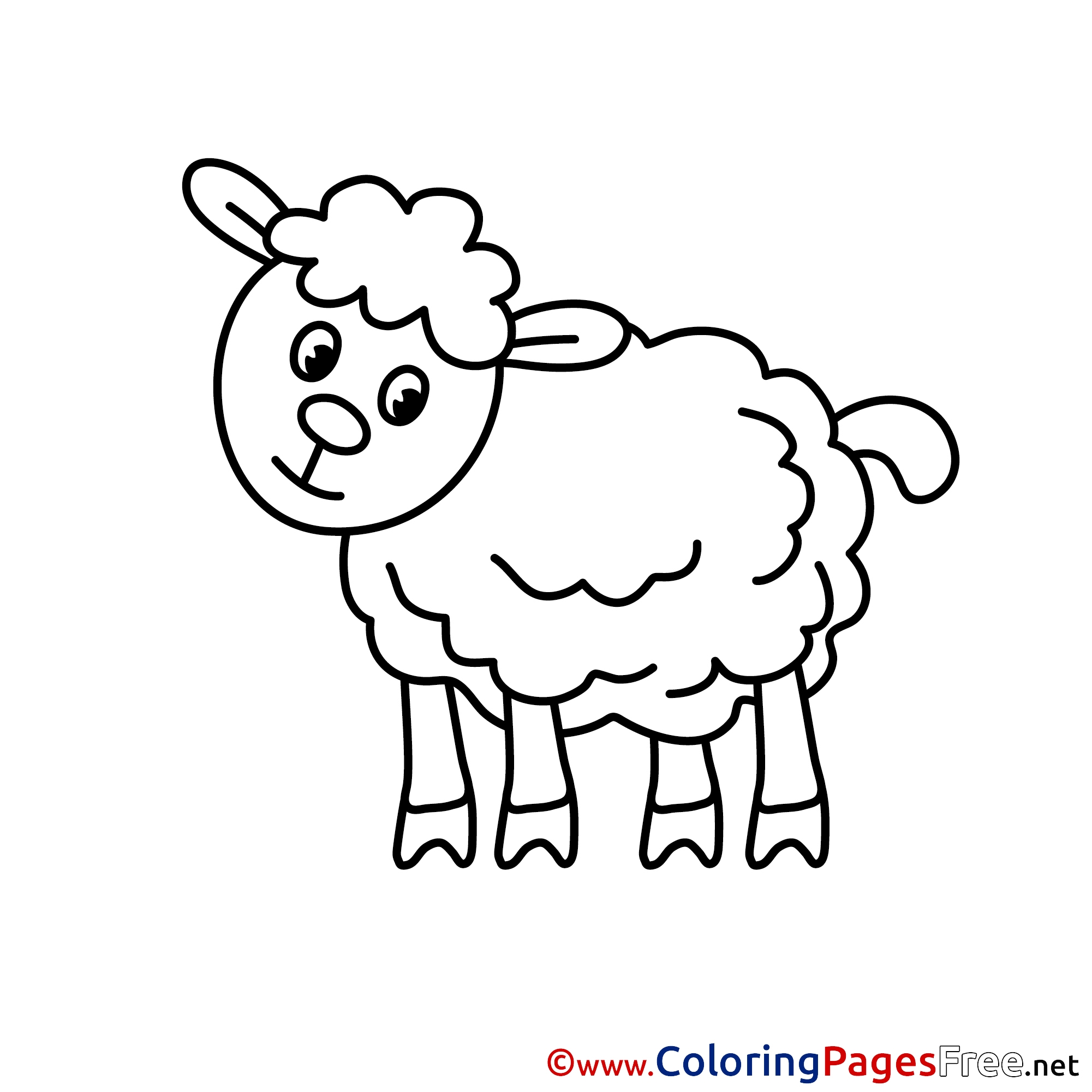 Lamb Coloring Pages Printable