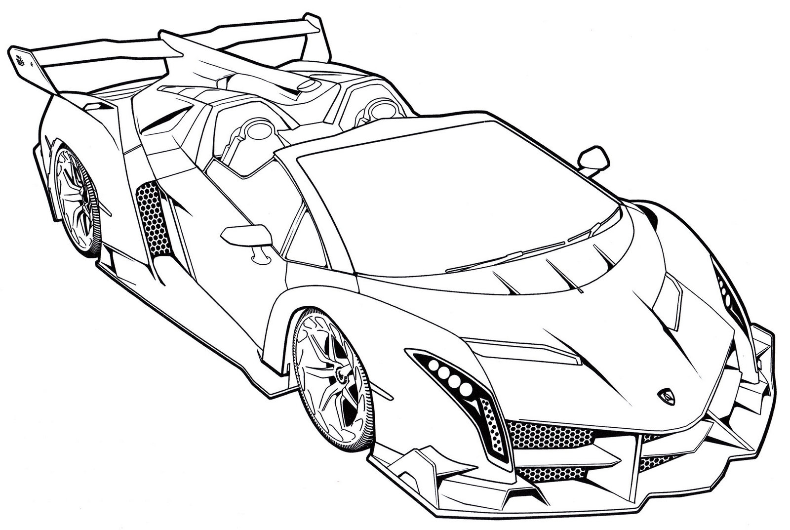 Printable Lamborghini Coloring Pages