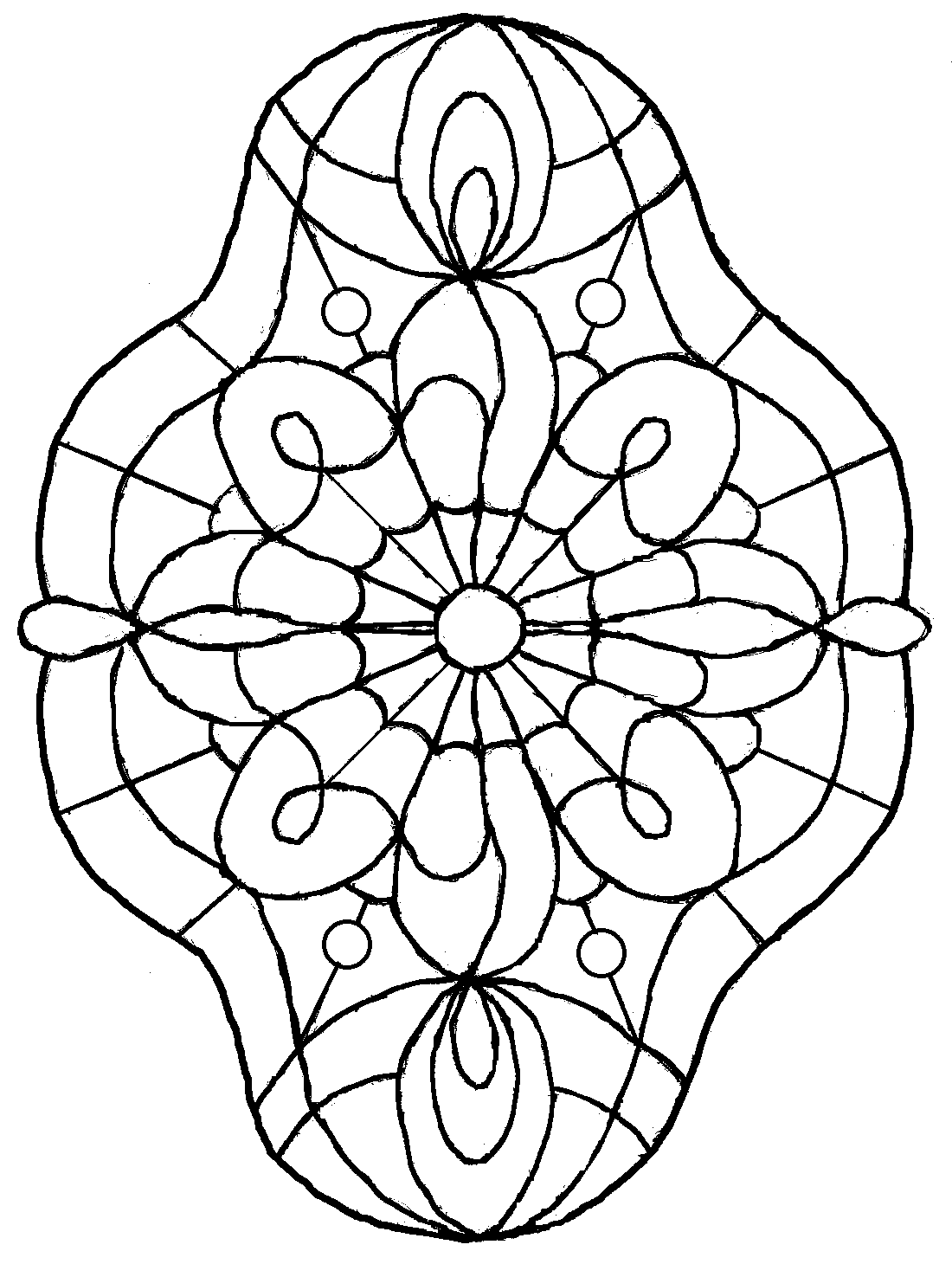 Large Stained Glass Coloring Pages Easy Coloring Pages