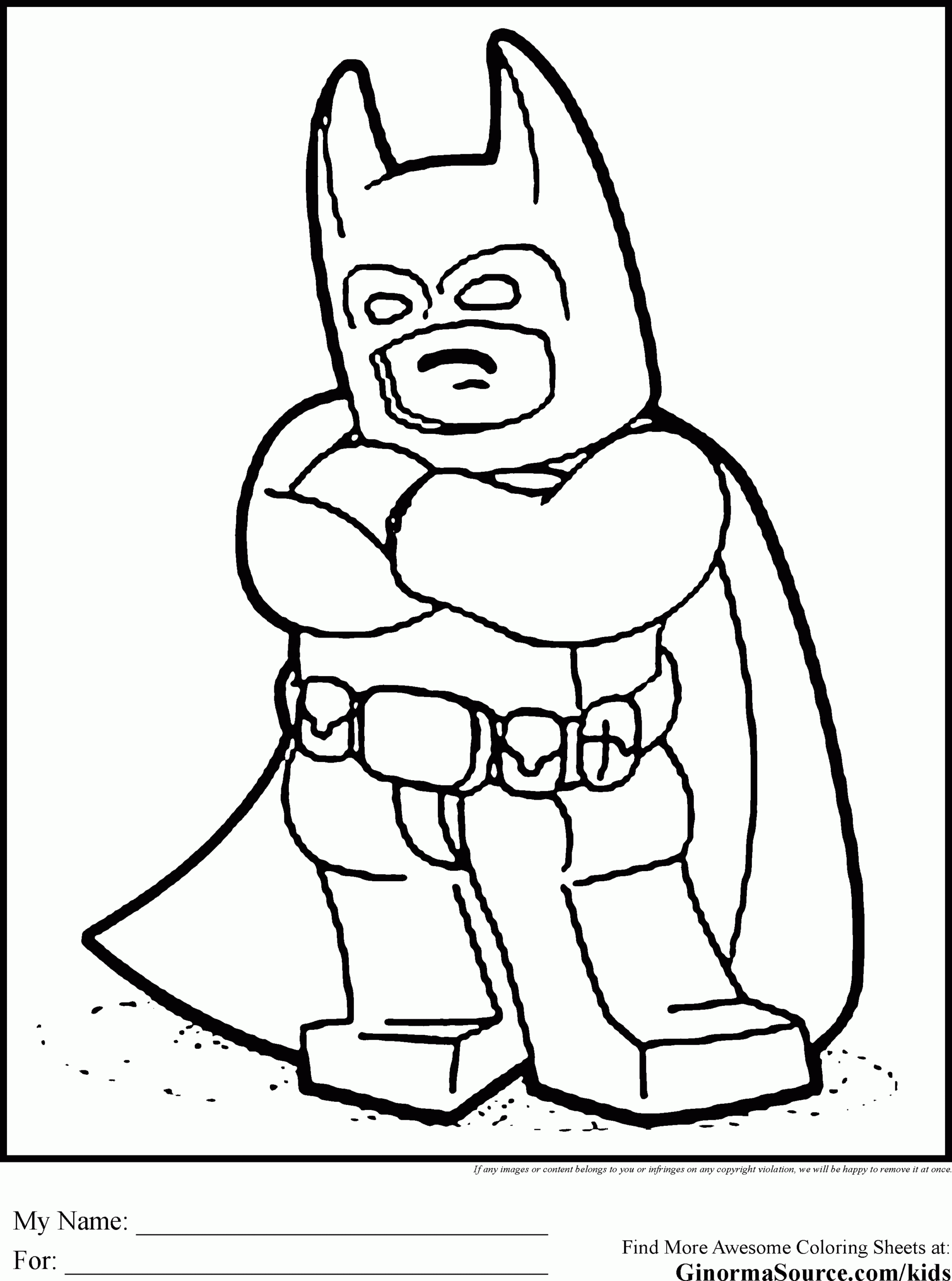 Lego Batman Coloring Pages