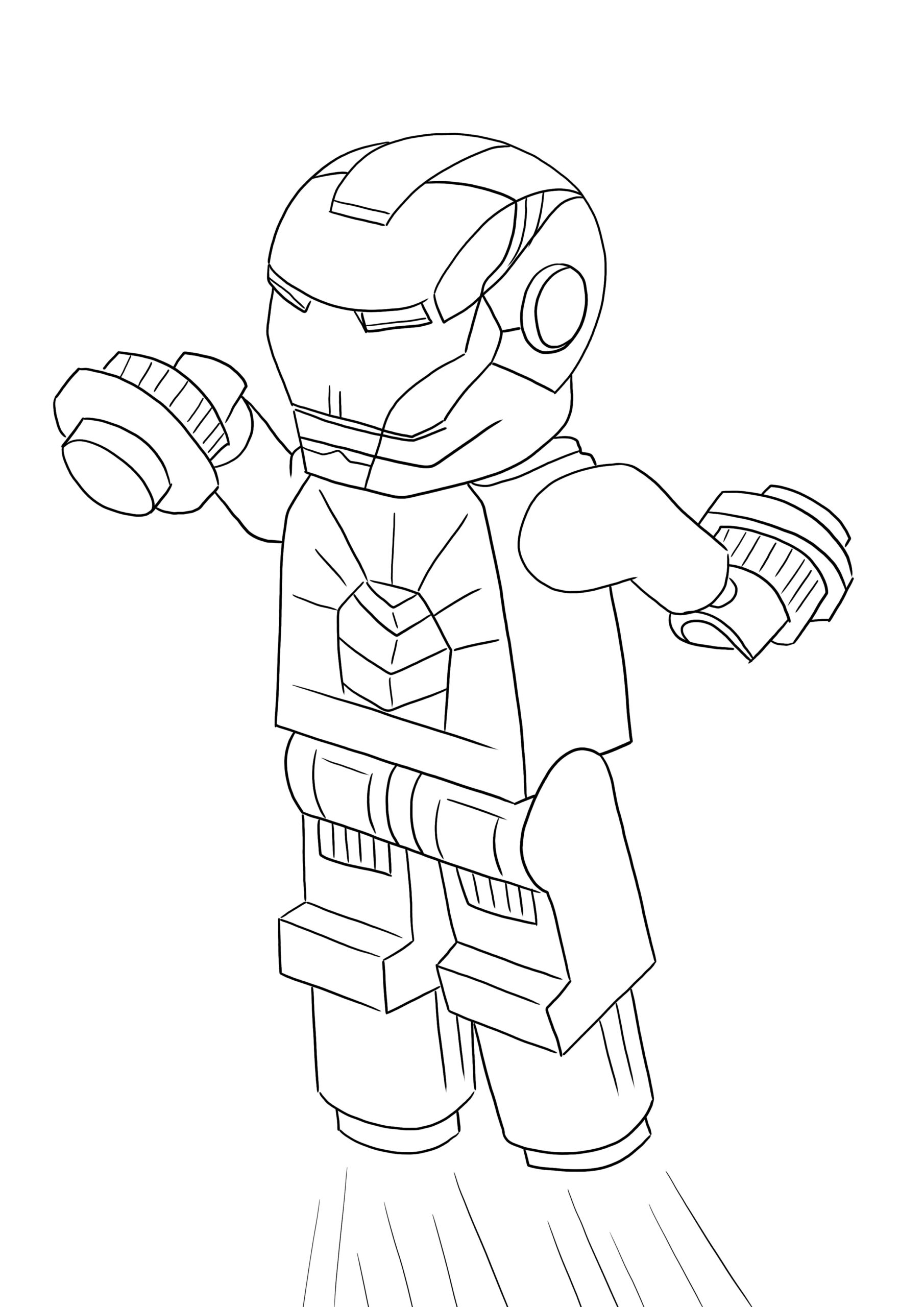Lego Ironman Coloring Page