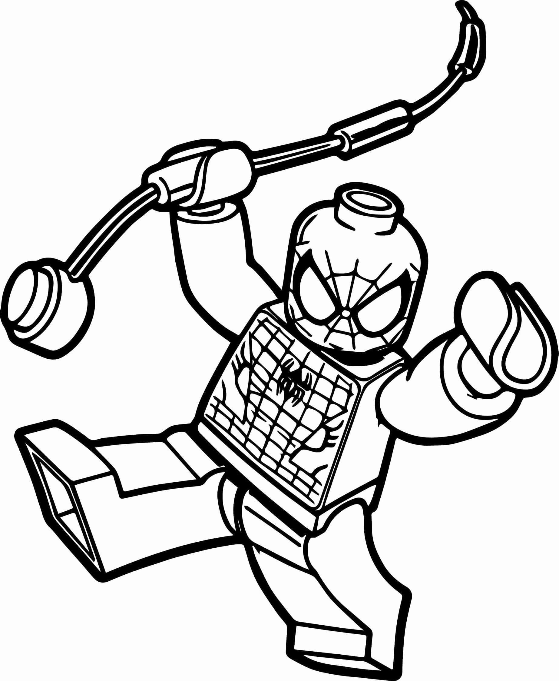 Lego SpiderMan Coloring Page Download Print Or Color Online For Free