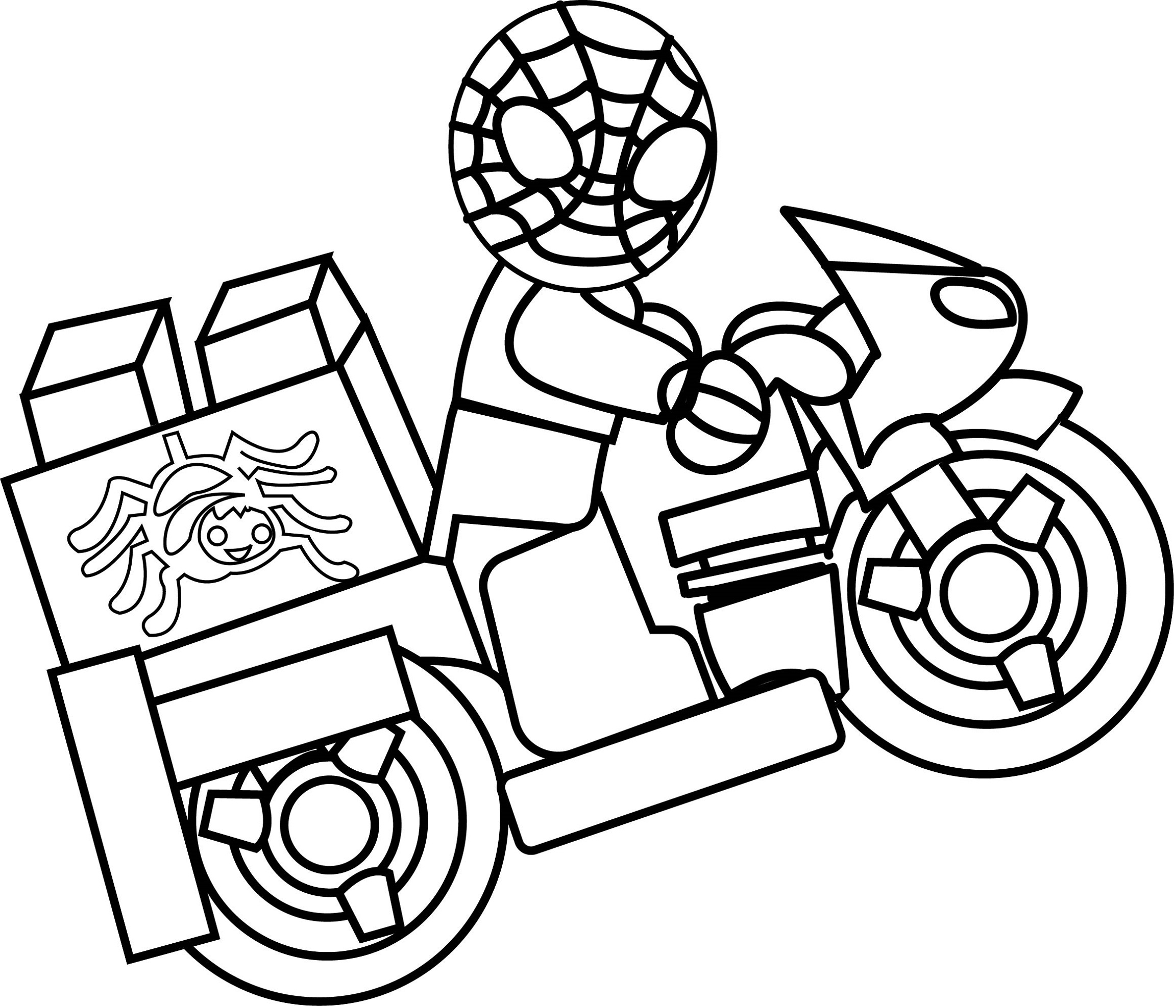 Lego Spiderman Coloring Pages Full Downloadable Educative Printable