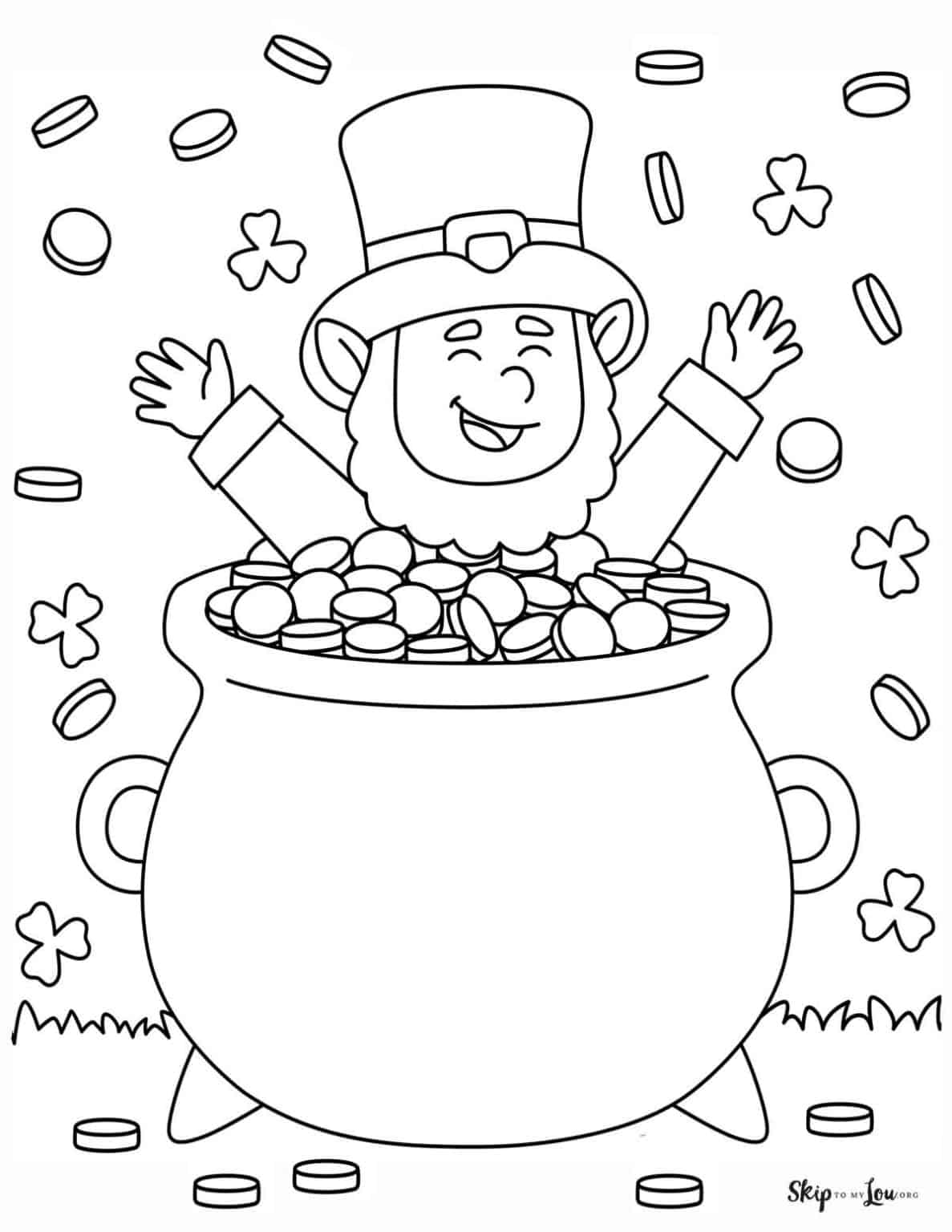 Leprechaun Coloring Pages Printable Free