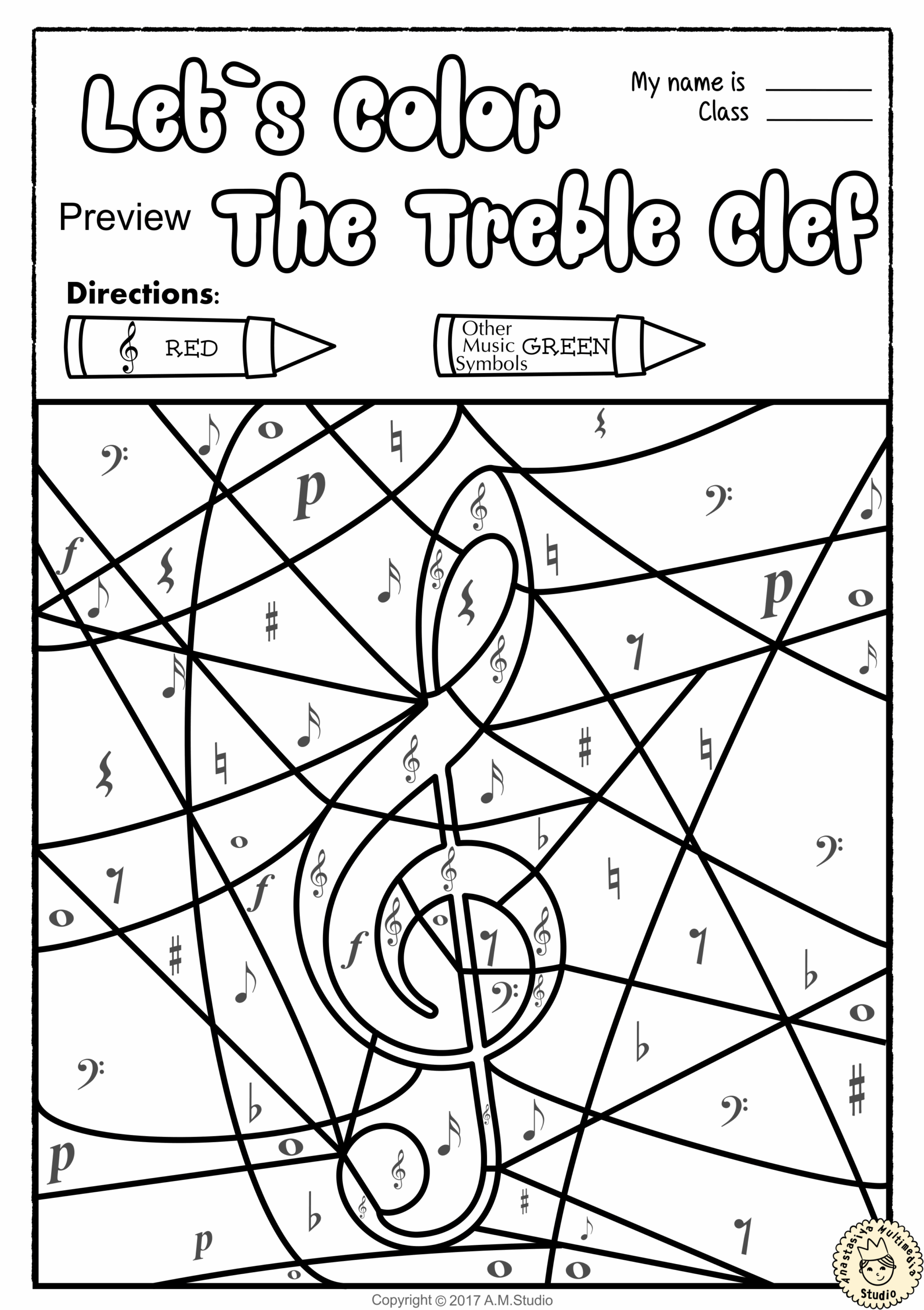 Printable Music Activity Coloring Pages