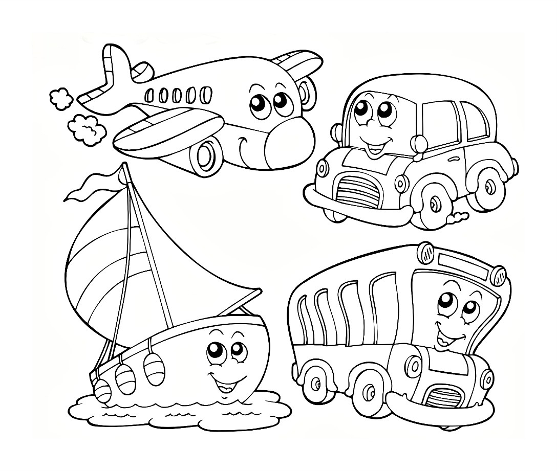 Printable Transportation Coloring Pages