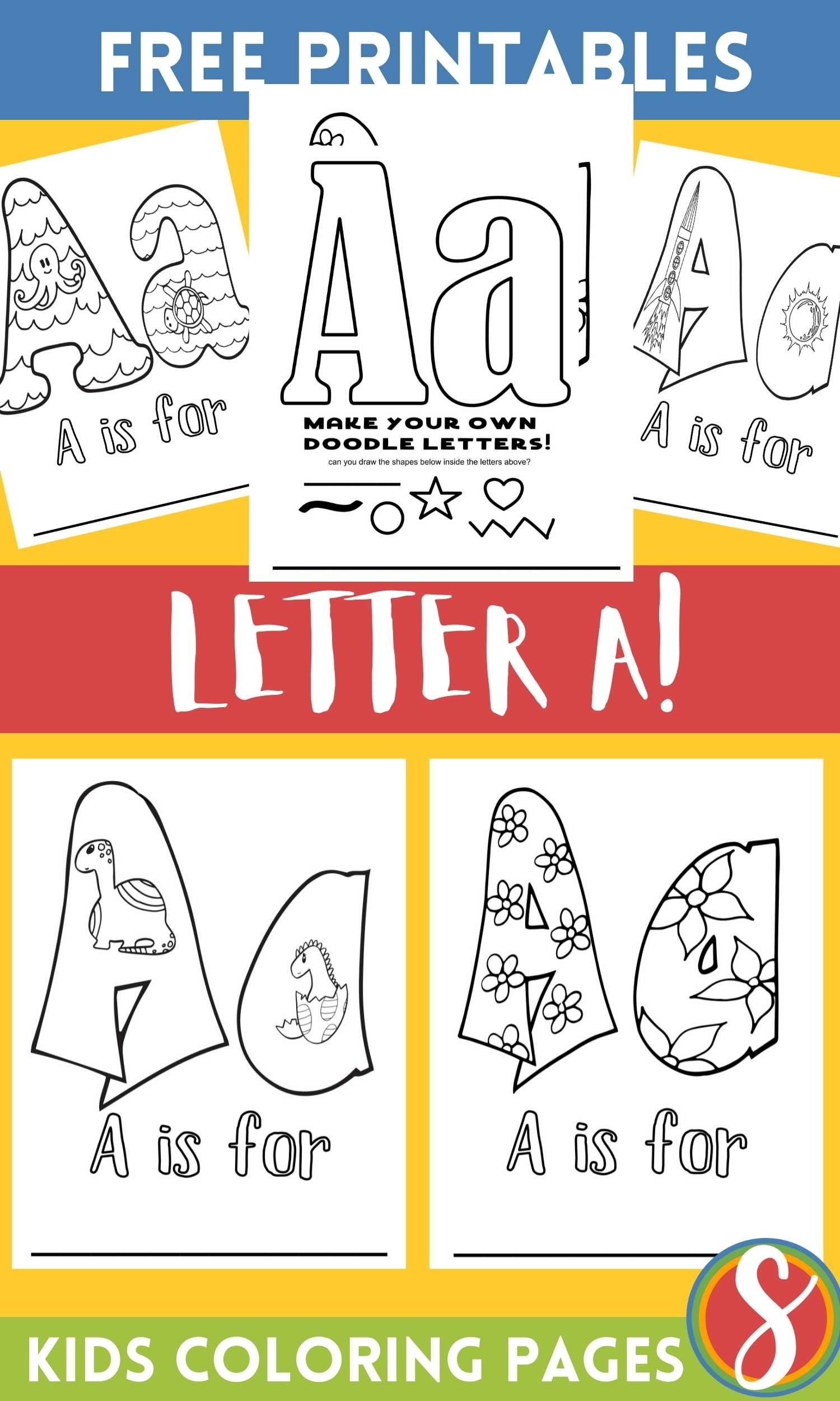 Letter A Printable Coloring Pages