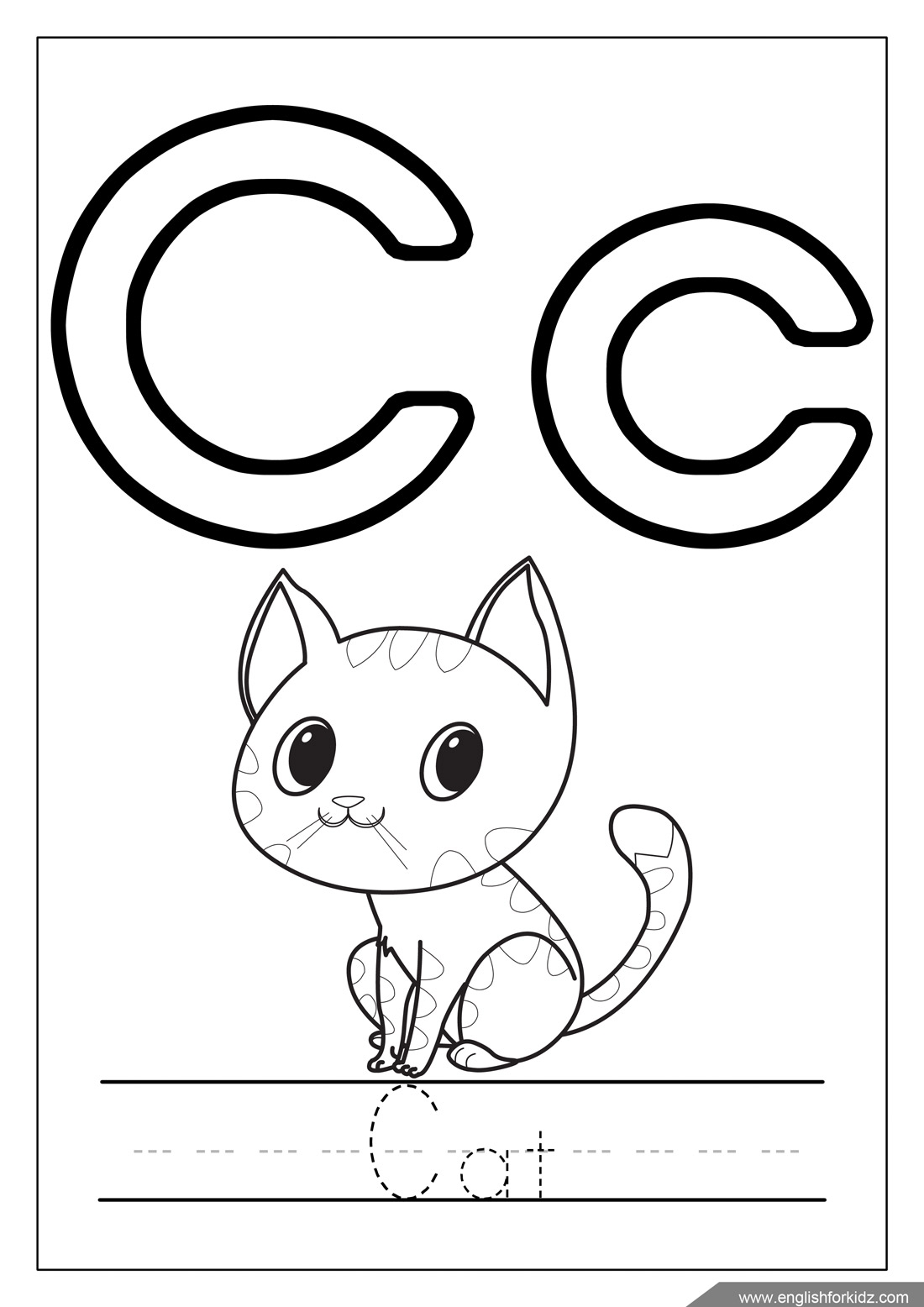 Printable Letter C Coloring Pages