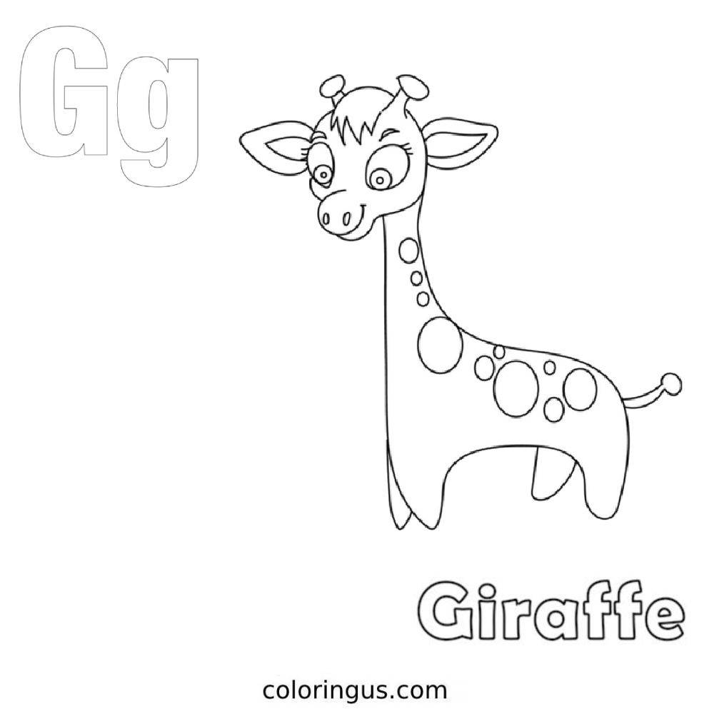 Letter G Coloring Pages Free Printable PDF
