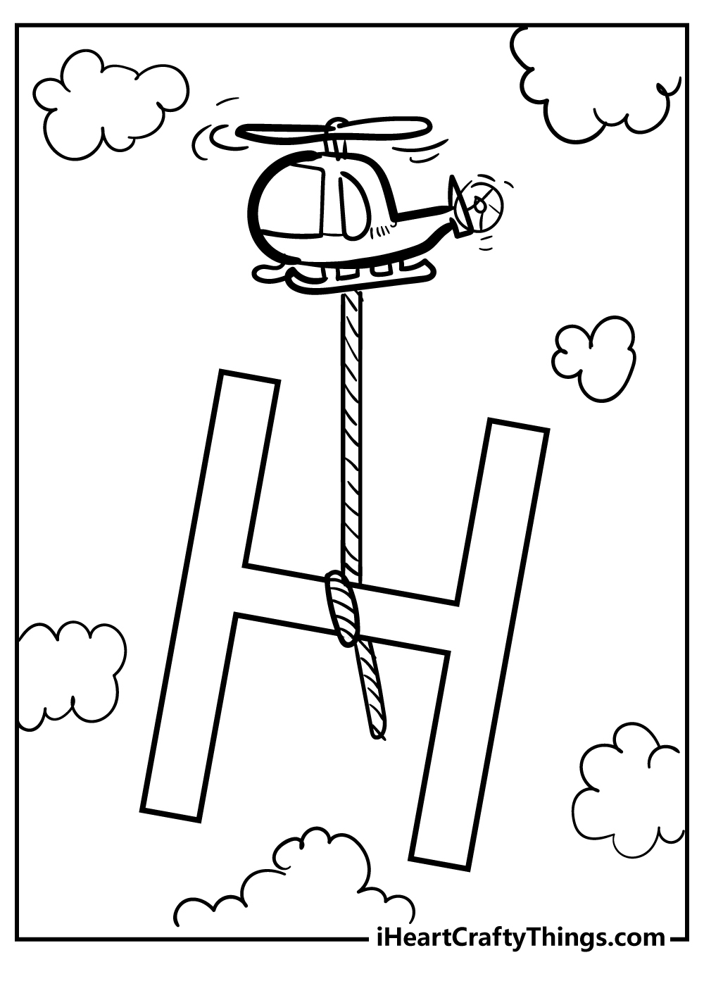 Letter H Coloring Pages For Teens