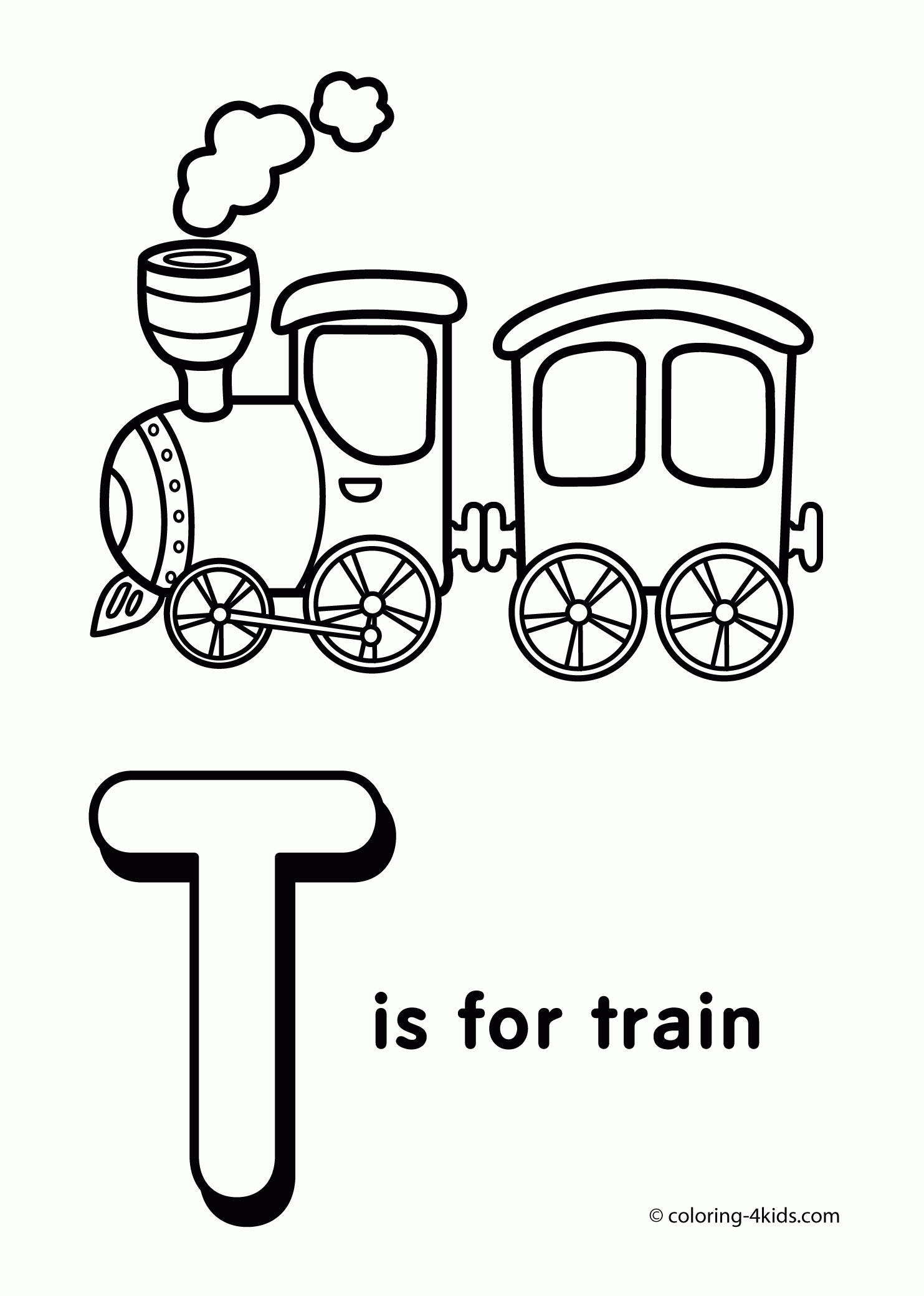 Letter T Coloring Pages Printable