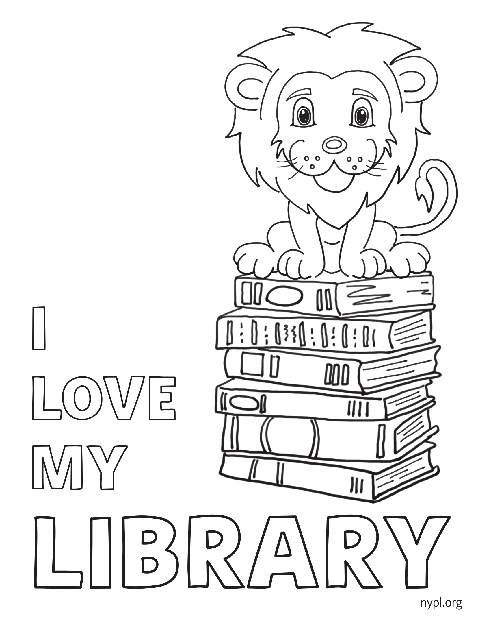 Library Building Coloring Pages