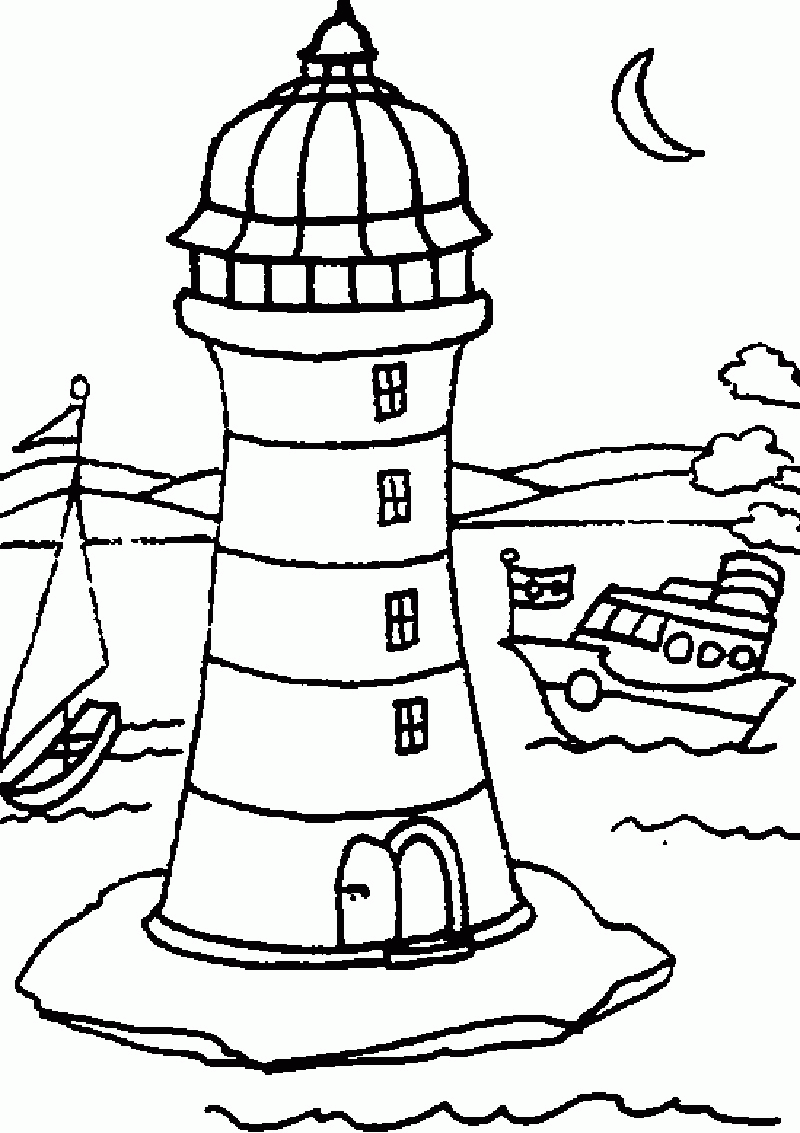 Lighthouse Coloring Page Coloring Home