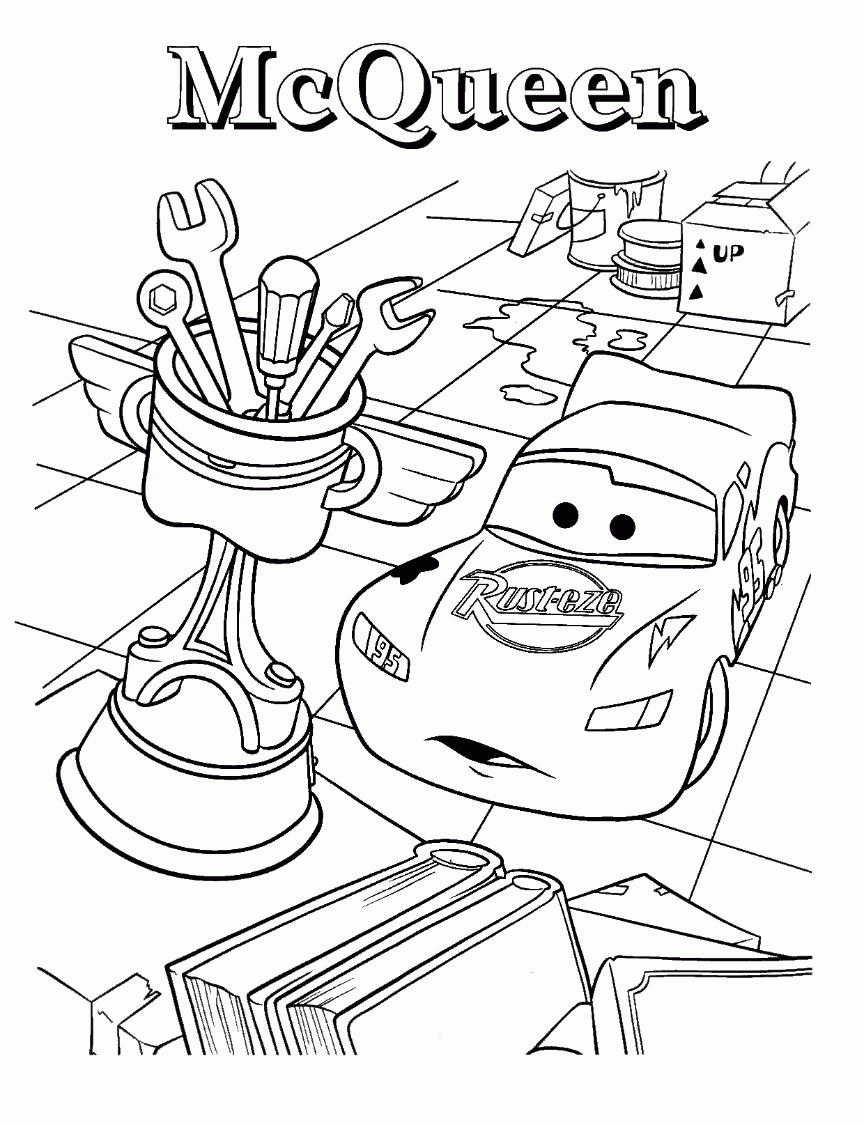 Lightning Mcqueen Coloring Page Printable