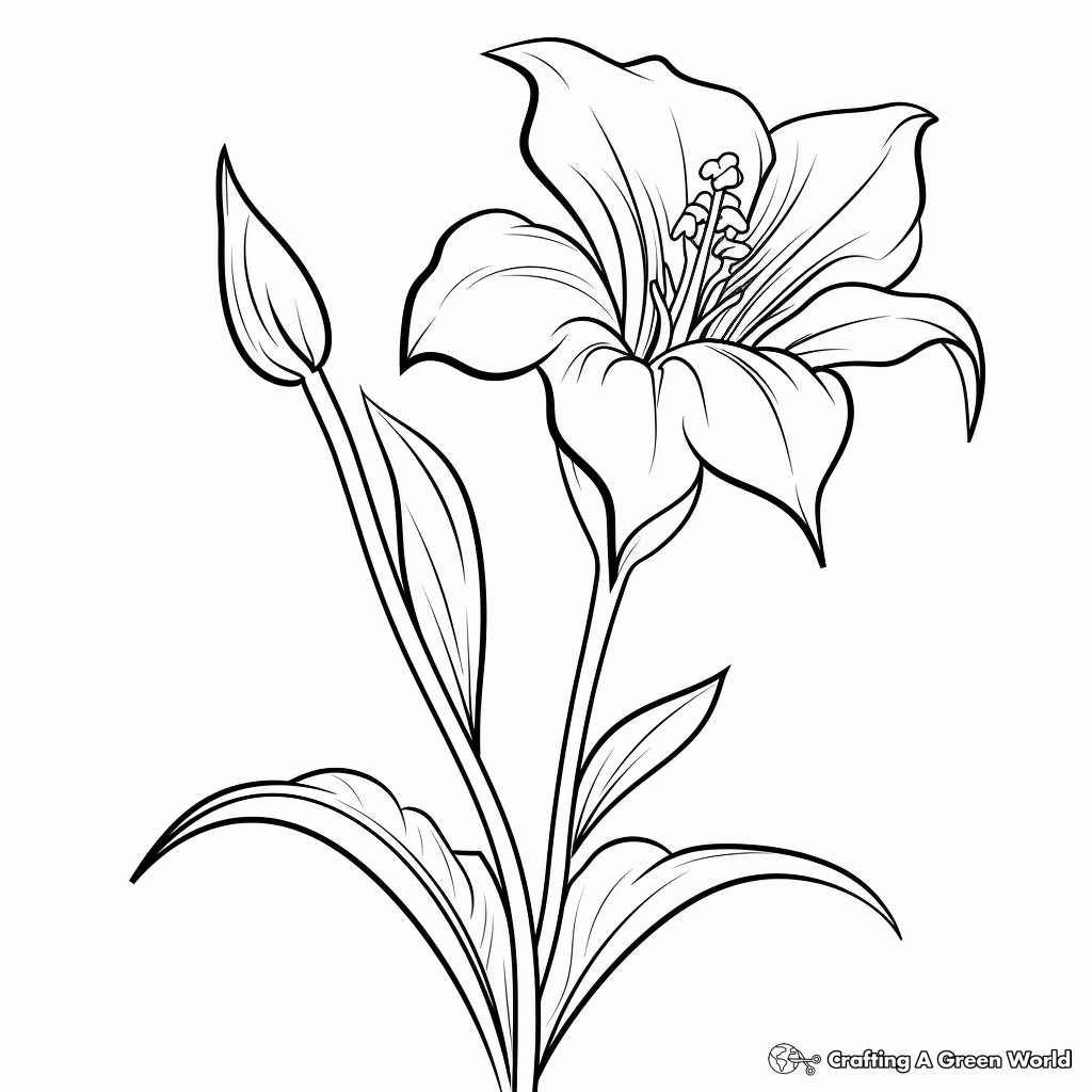 Lily Coloring Pages Free Printable